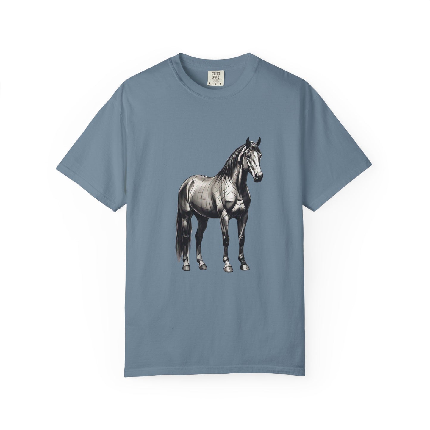 Equestrian Vibe Unisex Garment-Dyed T-Shirt - Horse Design