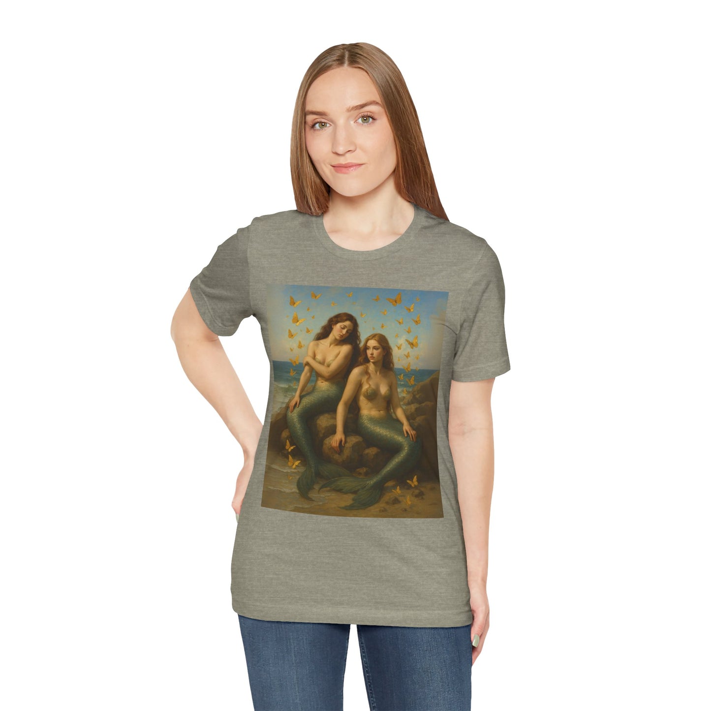 Mermaid Goddess Tee - Artistic Short Sleeve Shirt