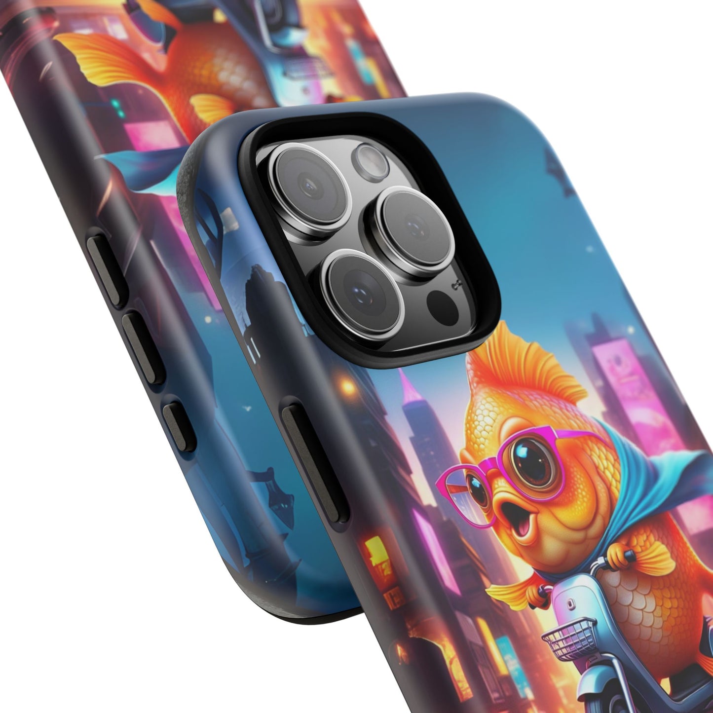 Adventures of Miss Goldfish Phone Case - Fun & Colorful Tough Cover for Fish Lovers