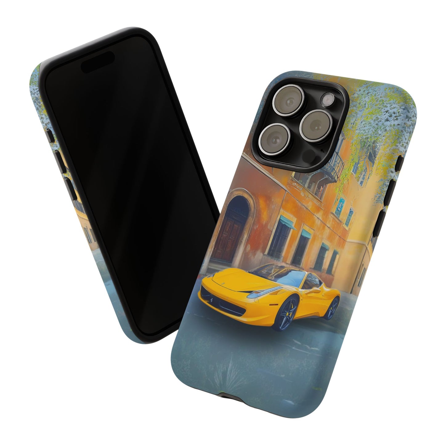Ferrari Yellow Tough Phone Case - Stylish and Durable