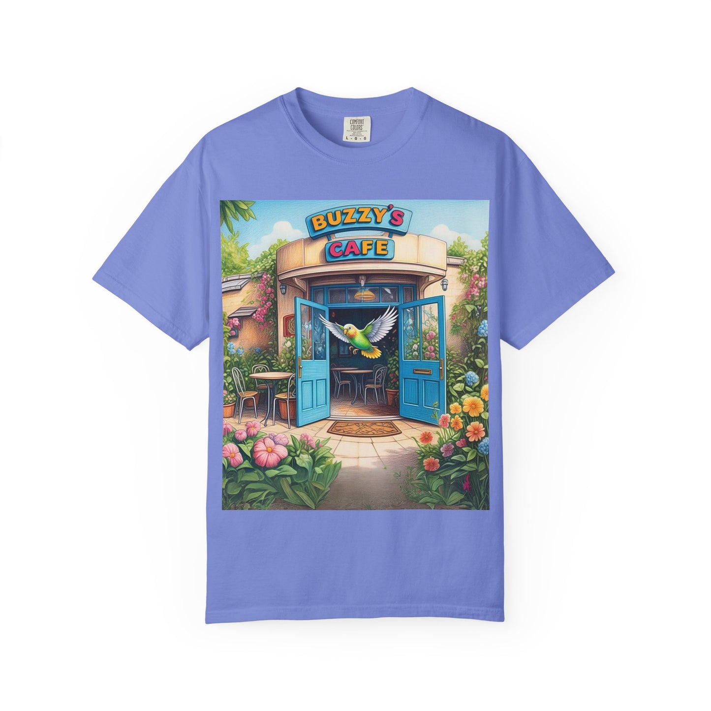 Buzzy's Cafe Unisex Garment-Dyed T-Shirt - Vibrant Summer Vibes