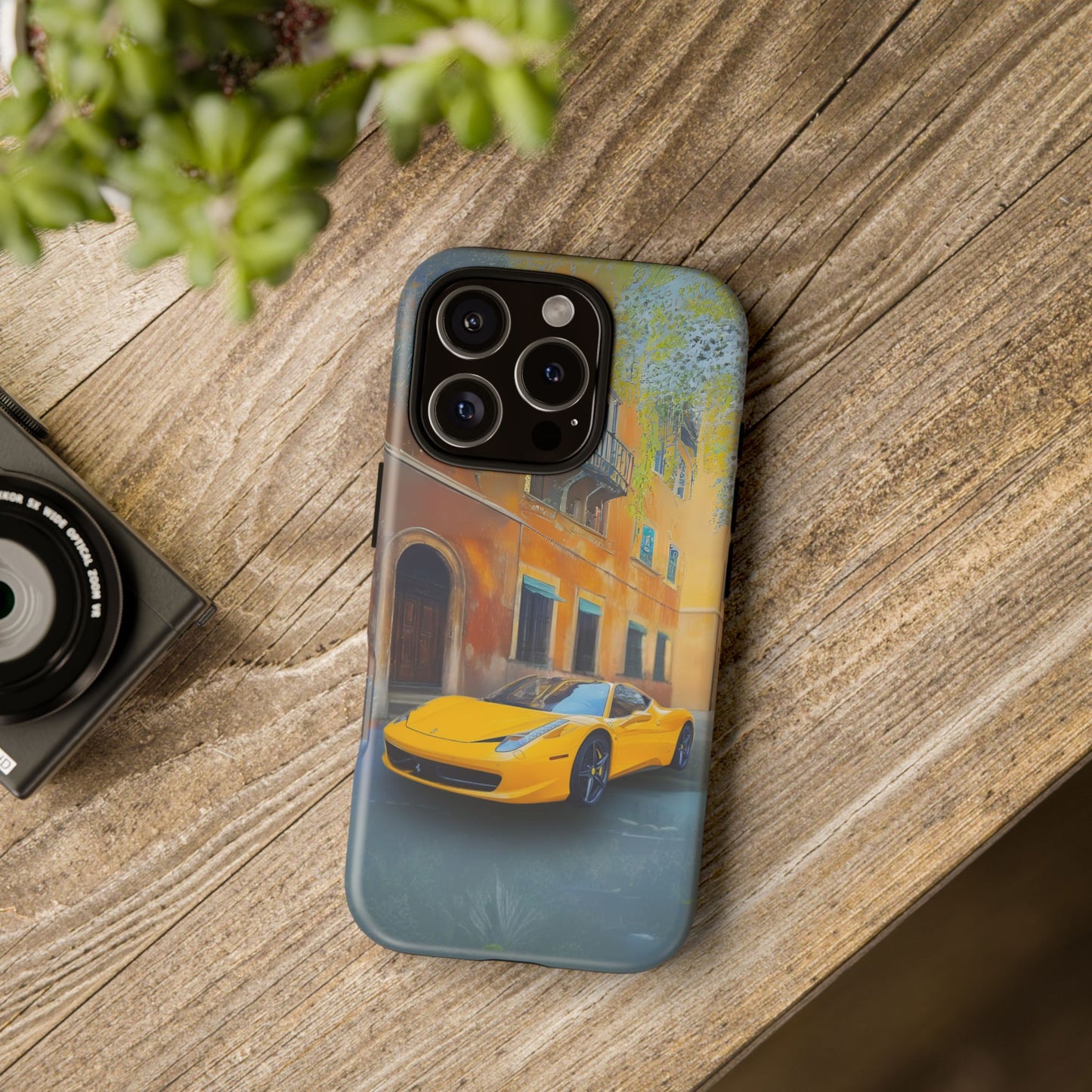Ferrari Yellow Tough Phone Case - Stylish and Durable