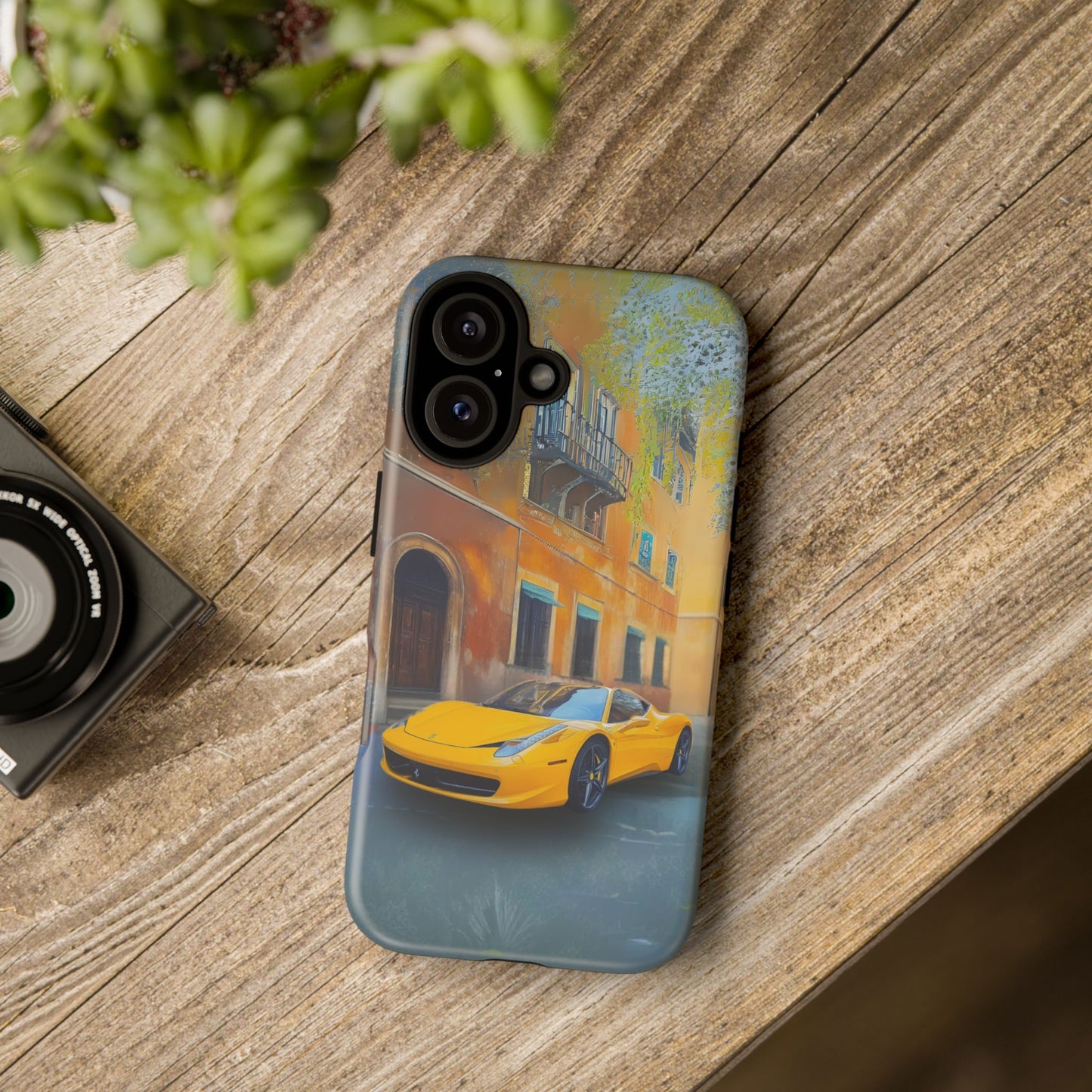 Ferrari Yellow Tough Phone Case - Stylish and Durable