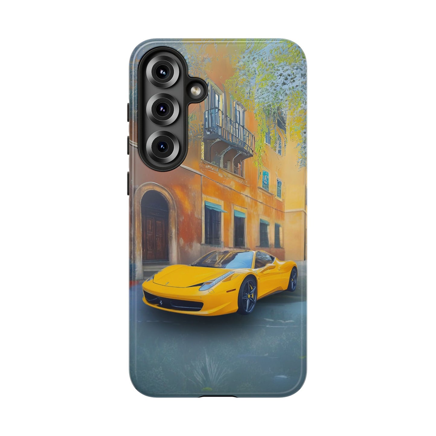 Ferrari Yellow Tough Phone Case - Stylish and Durable