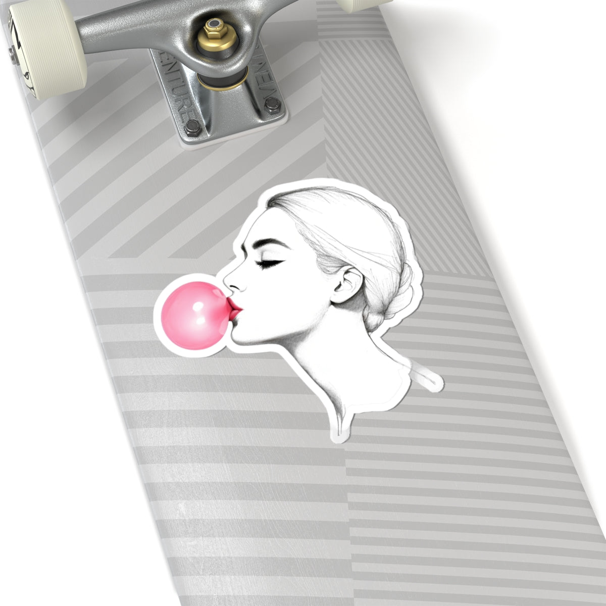 Chic Bubblegum Kiss-Cut Stickers for Creative Expression