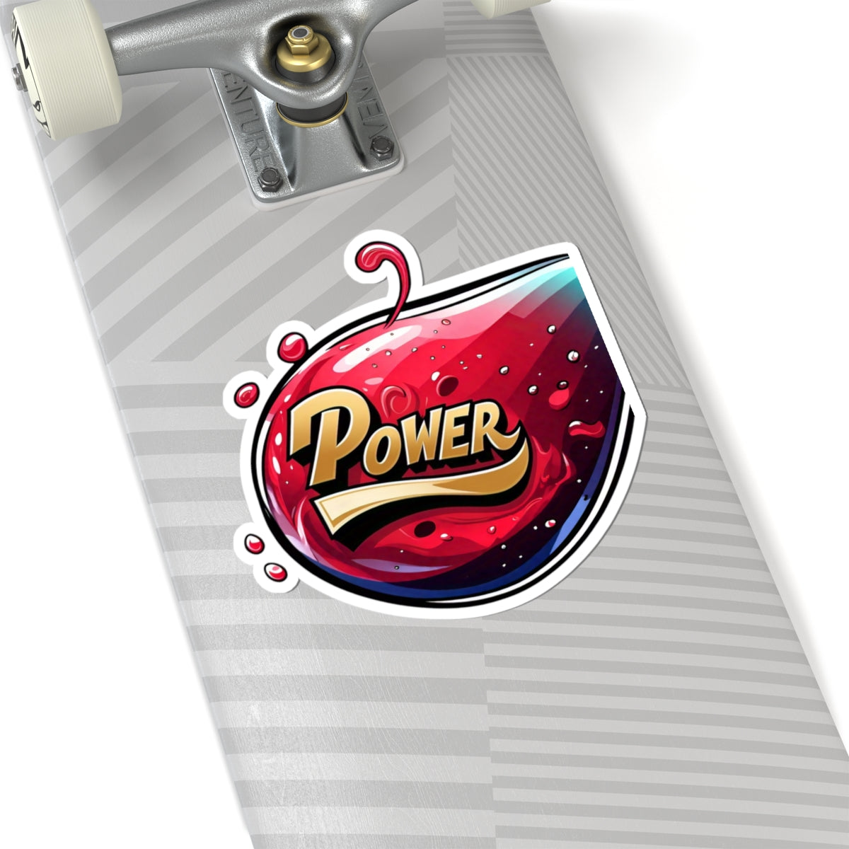 Vibrant 'Power' Kiss-Cut Stickers - Dynamic Art for Enthusiasts