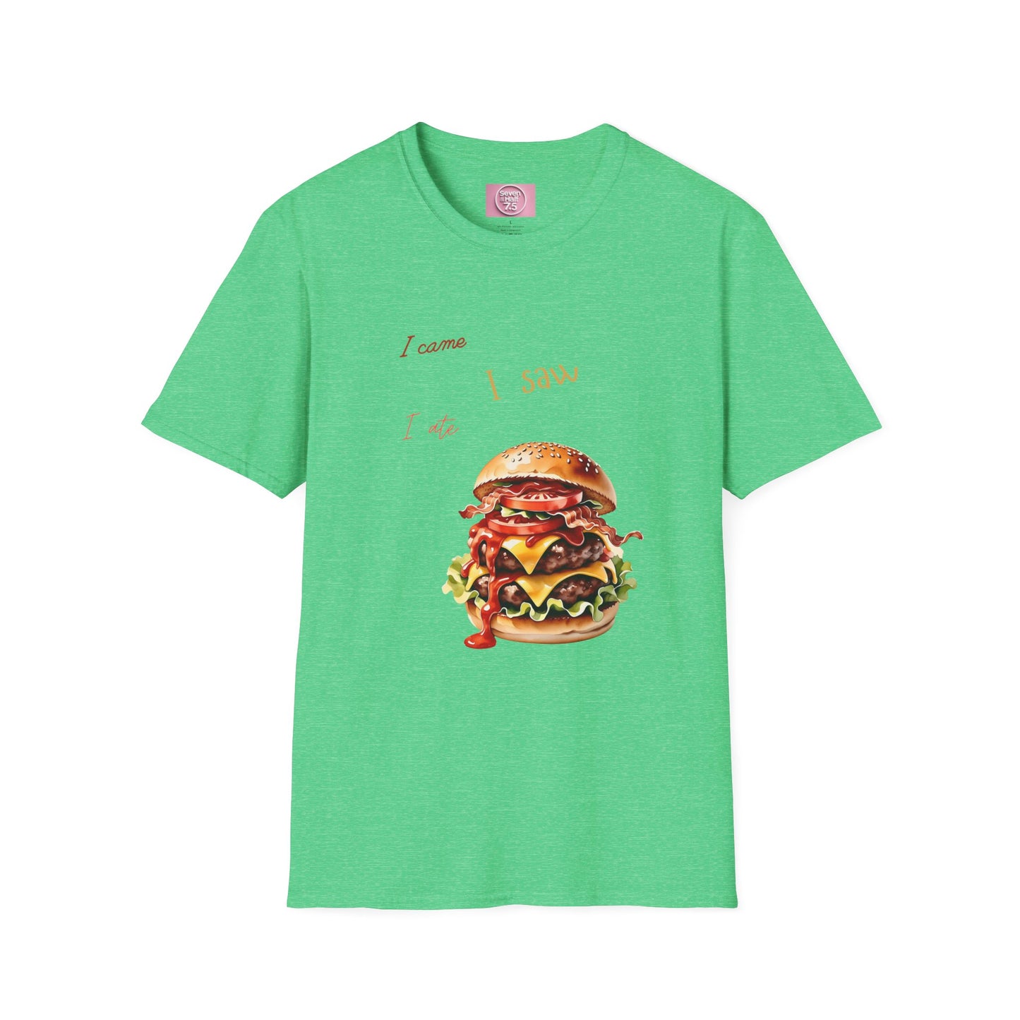 I Came, I Ate Burger Graphic Unisex Softstyle T-Shirt