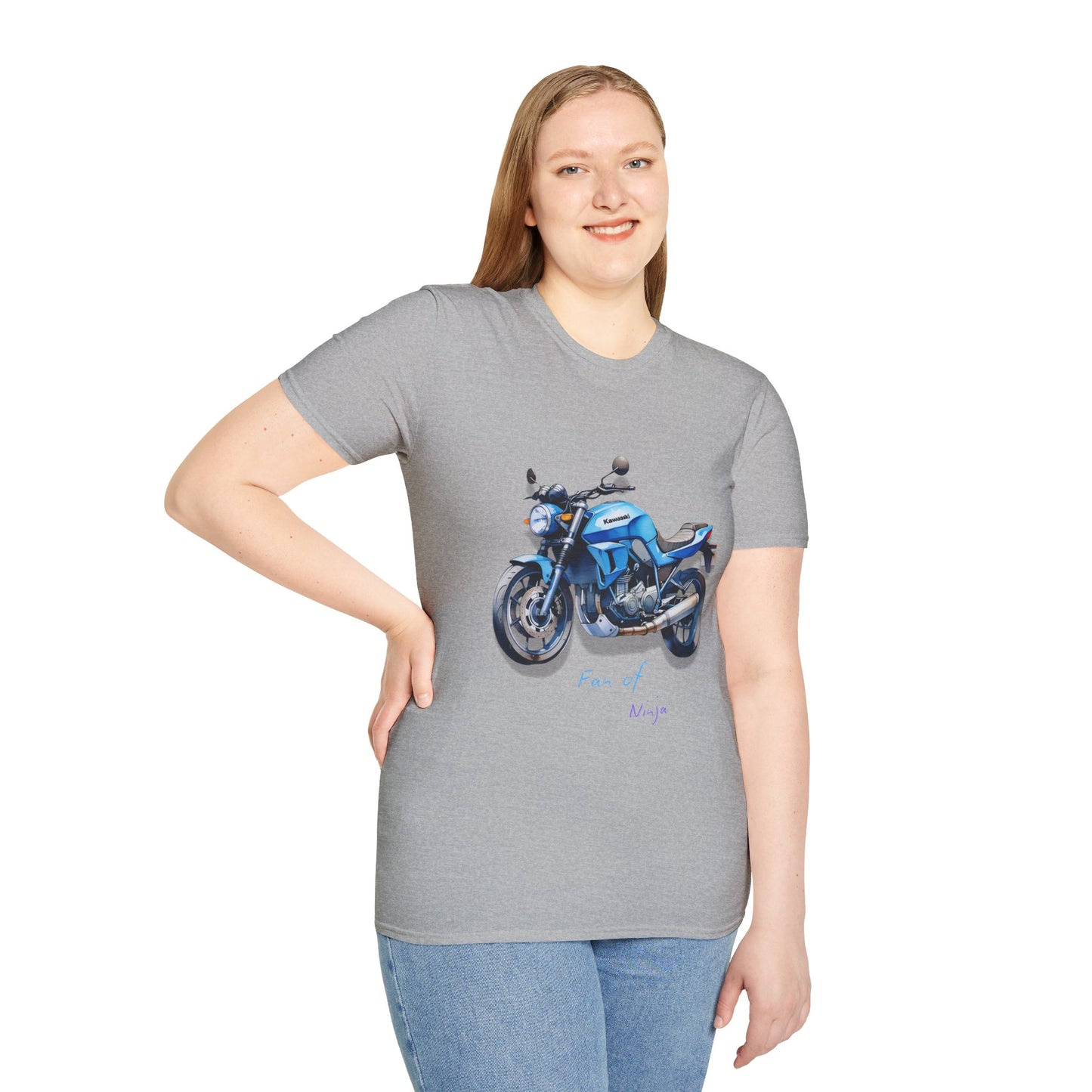 Unisex Softstyle T-Shirt - 'Fan of Ninja' Motorcycle Graphic Tee for Riders