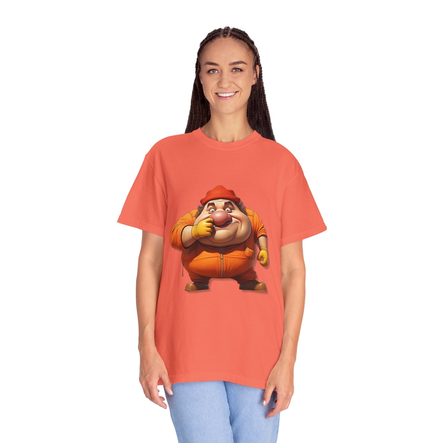 Fun Cartoon Character Unisex Garment-Dyed T-Shirt