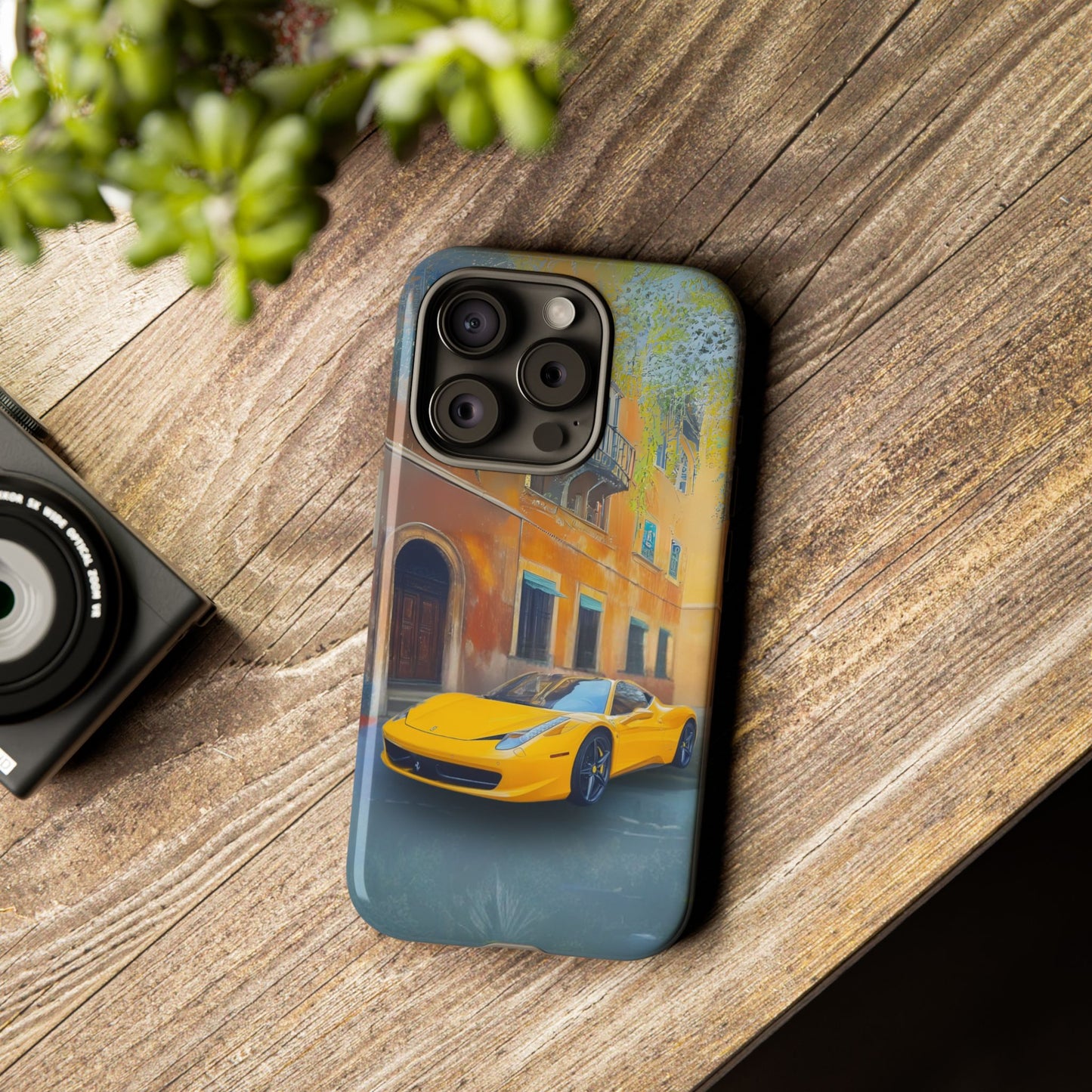 Ferrari Yellow Tough Phone Case - Stylish and Durable