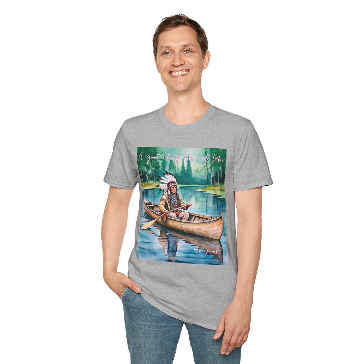 Adventure-Inspired Unisex Softstyle T-Shirt - Canoe Design