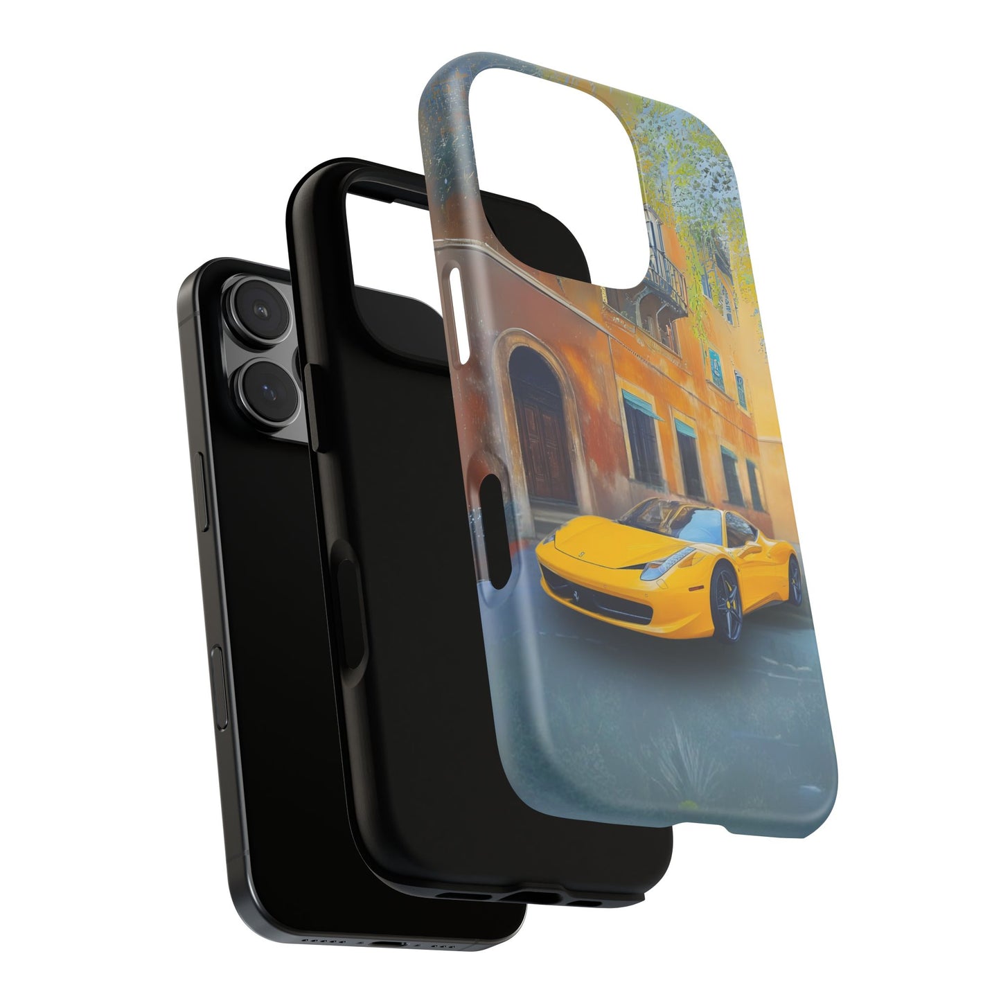 Ferrari Yellow Tough Phone Case - Stylish and Durable