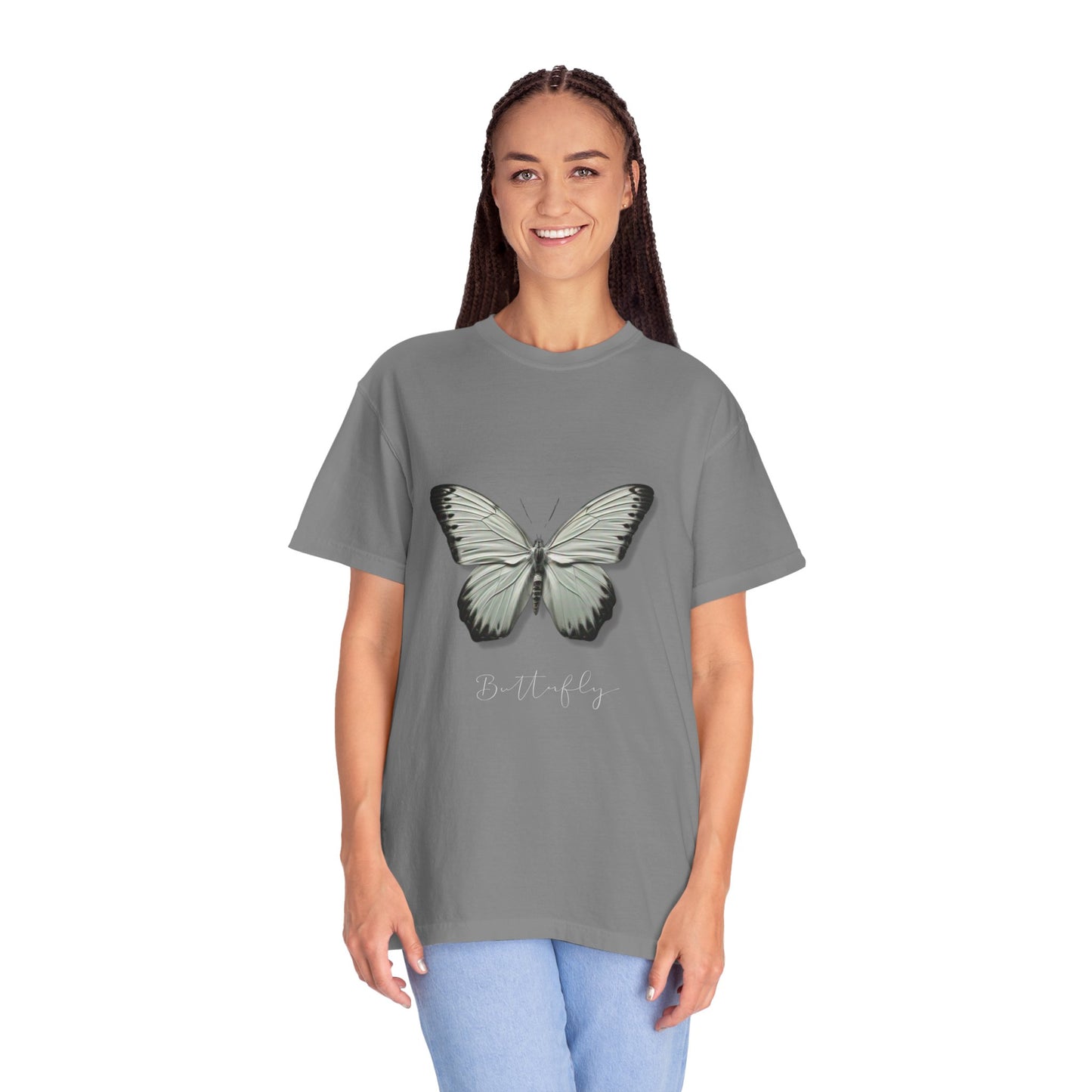 Butterfly Unisex Garment-Dyed T-Shirt – Nature-Inspired Casual Wear
