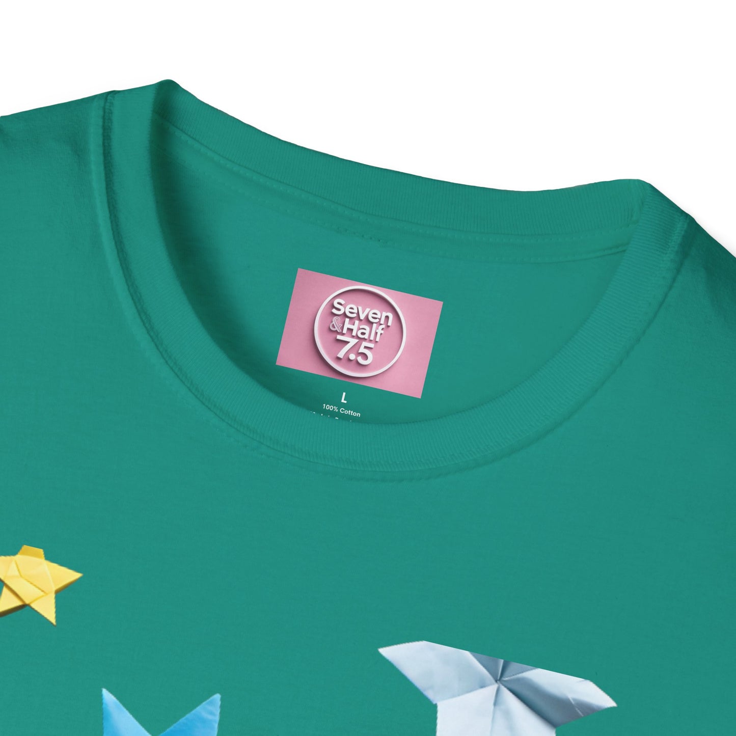 Origami Star Unisex Softstyle T-Shirt - Colorful Paper Art Tee for Creative Souls