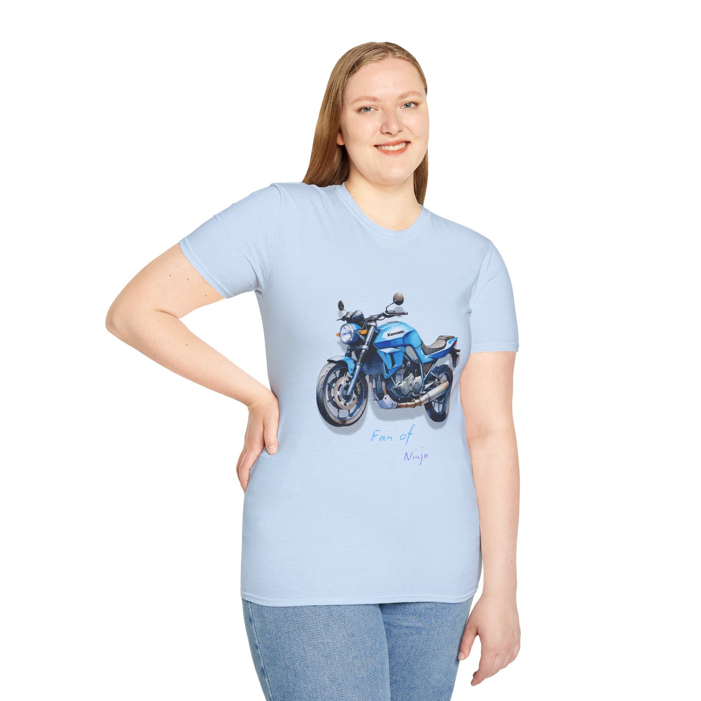 Unisex Softstyle T-Shirt - 'Fan of Ninja' Motorcycle Graphic Tee for Riders