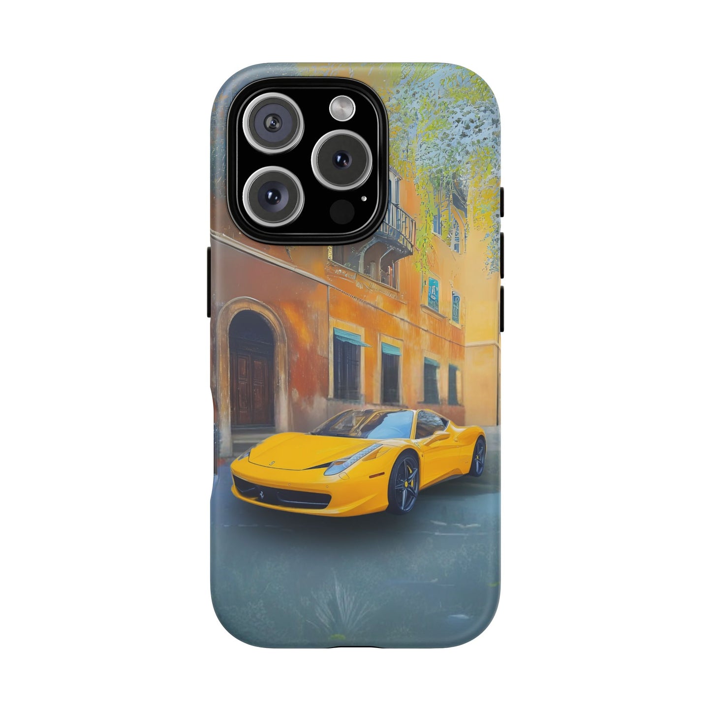 Ferrari Yellow Tough Phone Case - Stylish and Durable