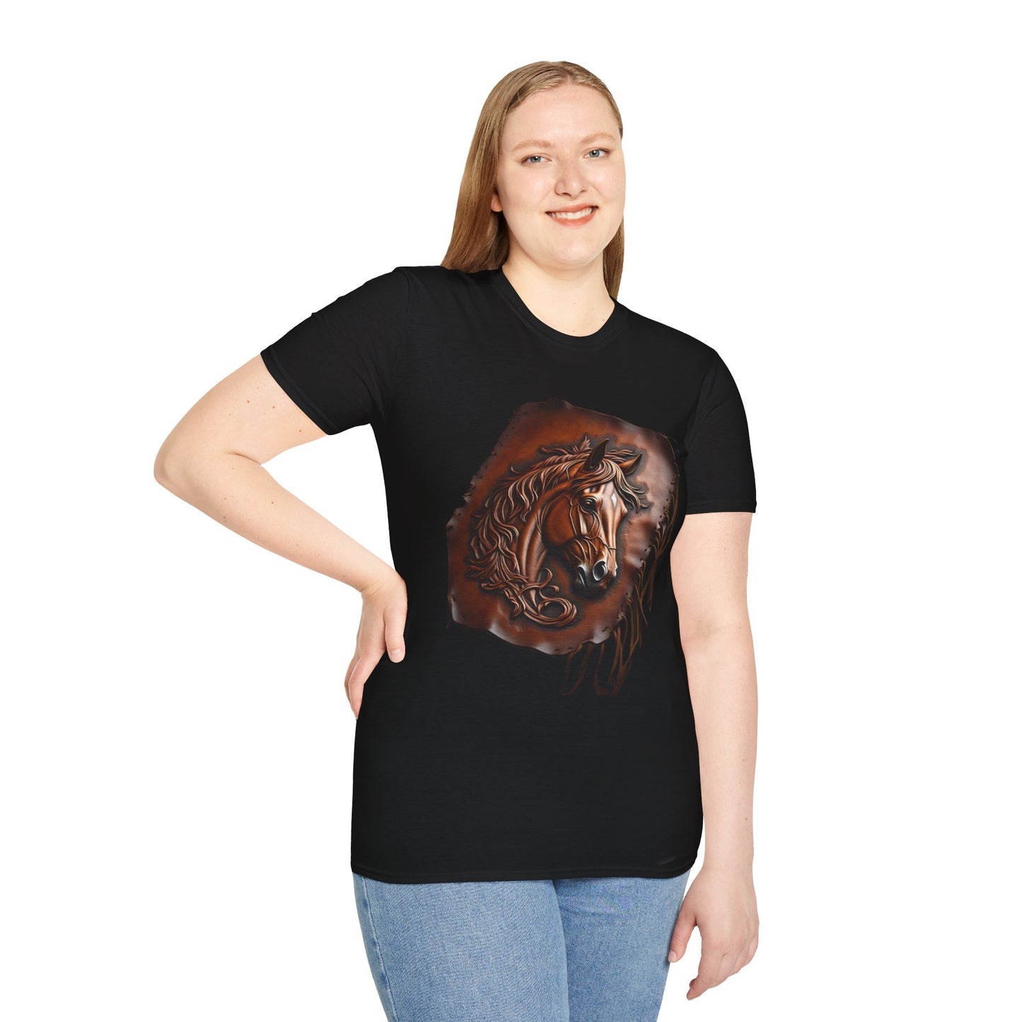 Rustic Horse Artwork Unisex Softstyle T-Shirt