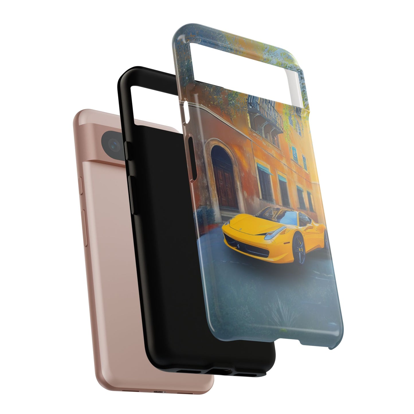 Ferrari Yellow Tough Phone Case - Stylish and Durable