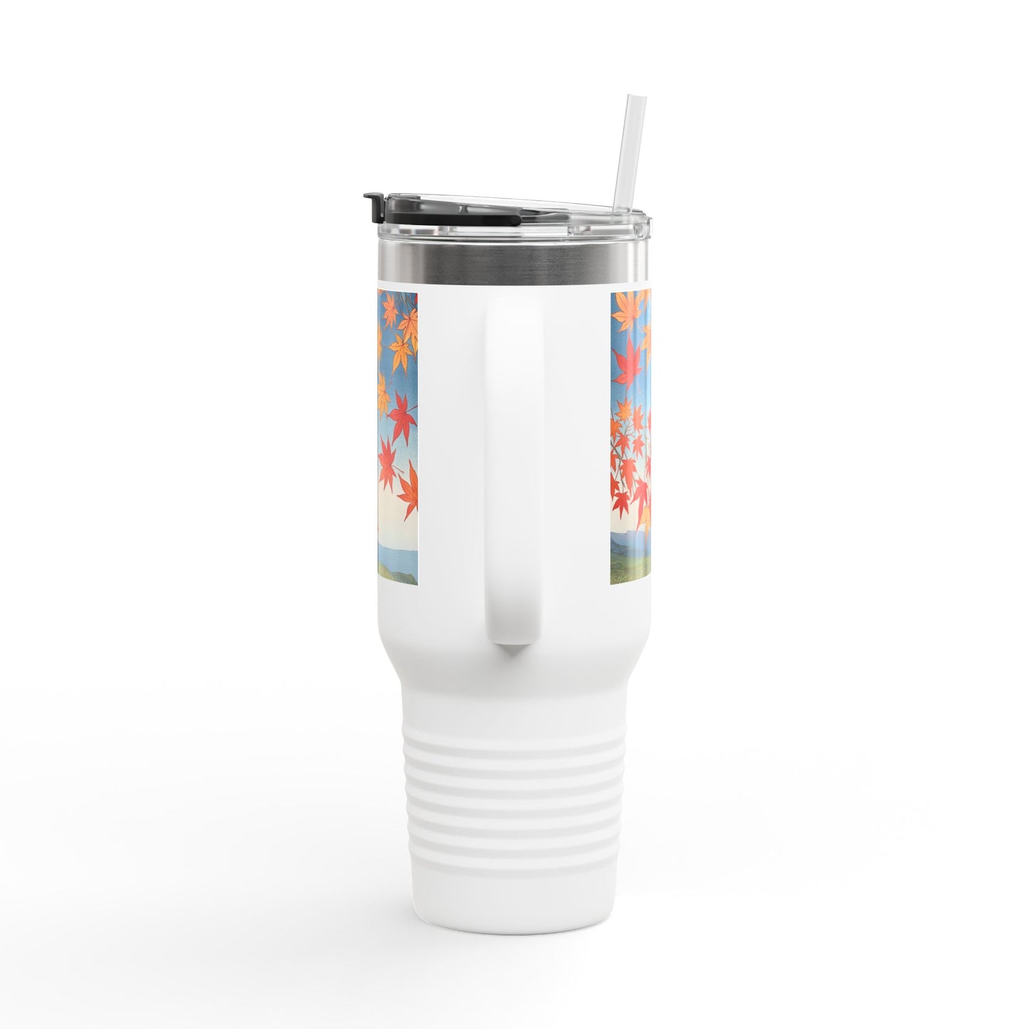 Autumn Leaves Insulated Travel Mug - 40oz Travel Cup with Straw