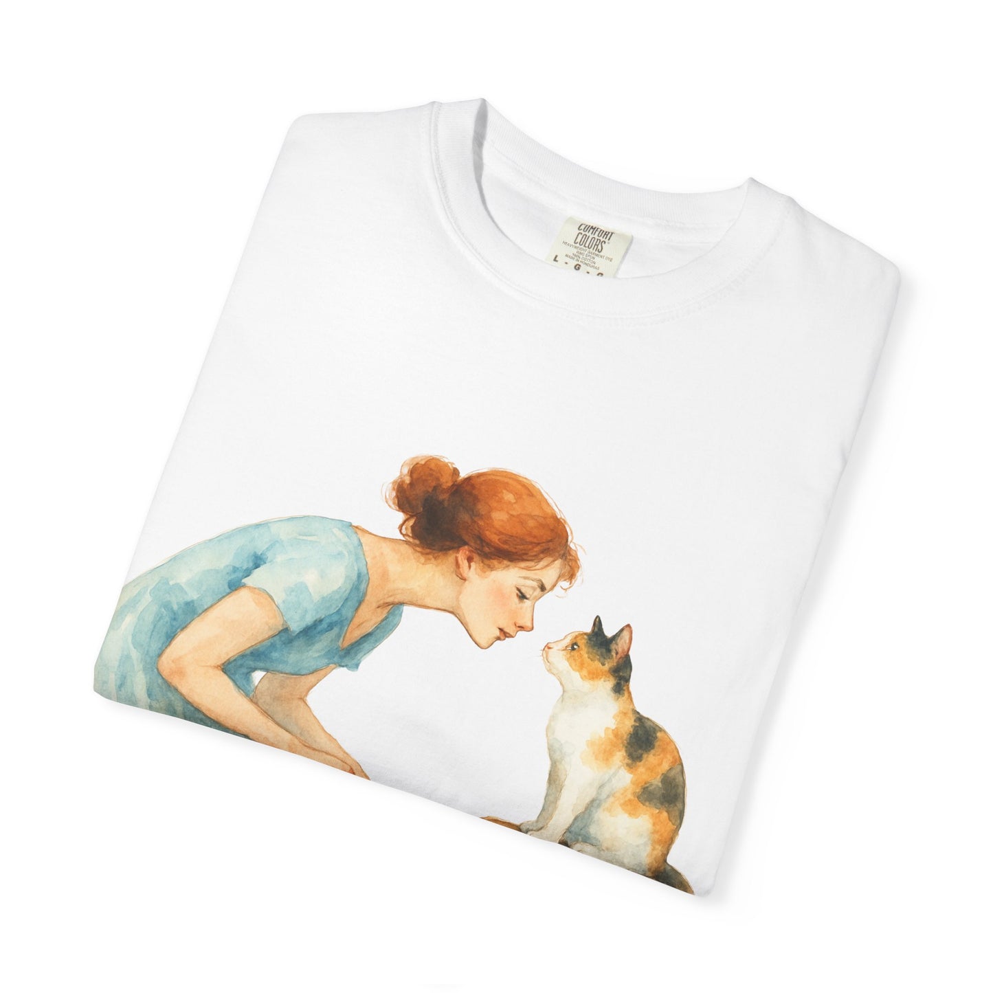 Hello Friend Cat Lover T-Shirt - Unisex Garment-Dyed Tee
