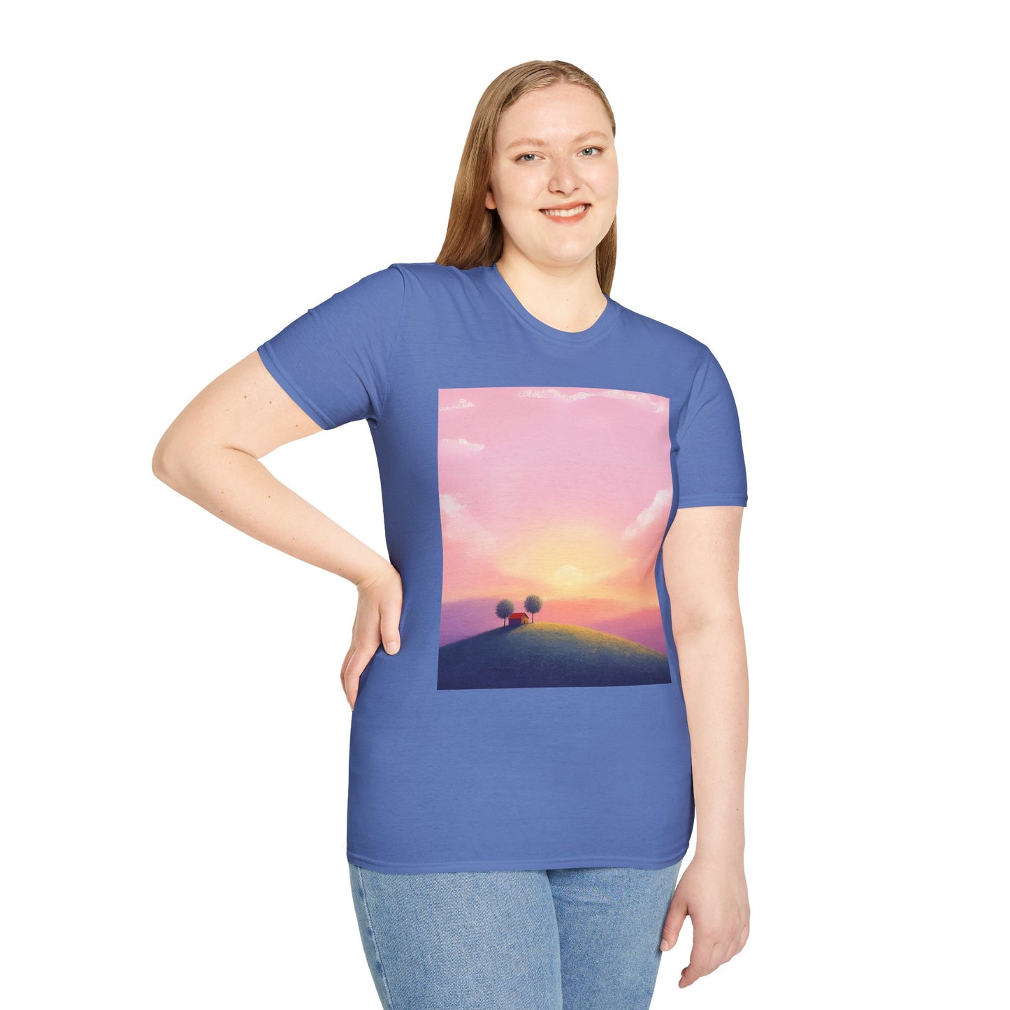 Serene Sunset Unisex Softstyle T-Shirt - Perfect for Nature Lovers