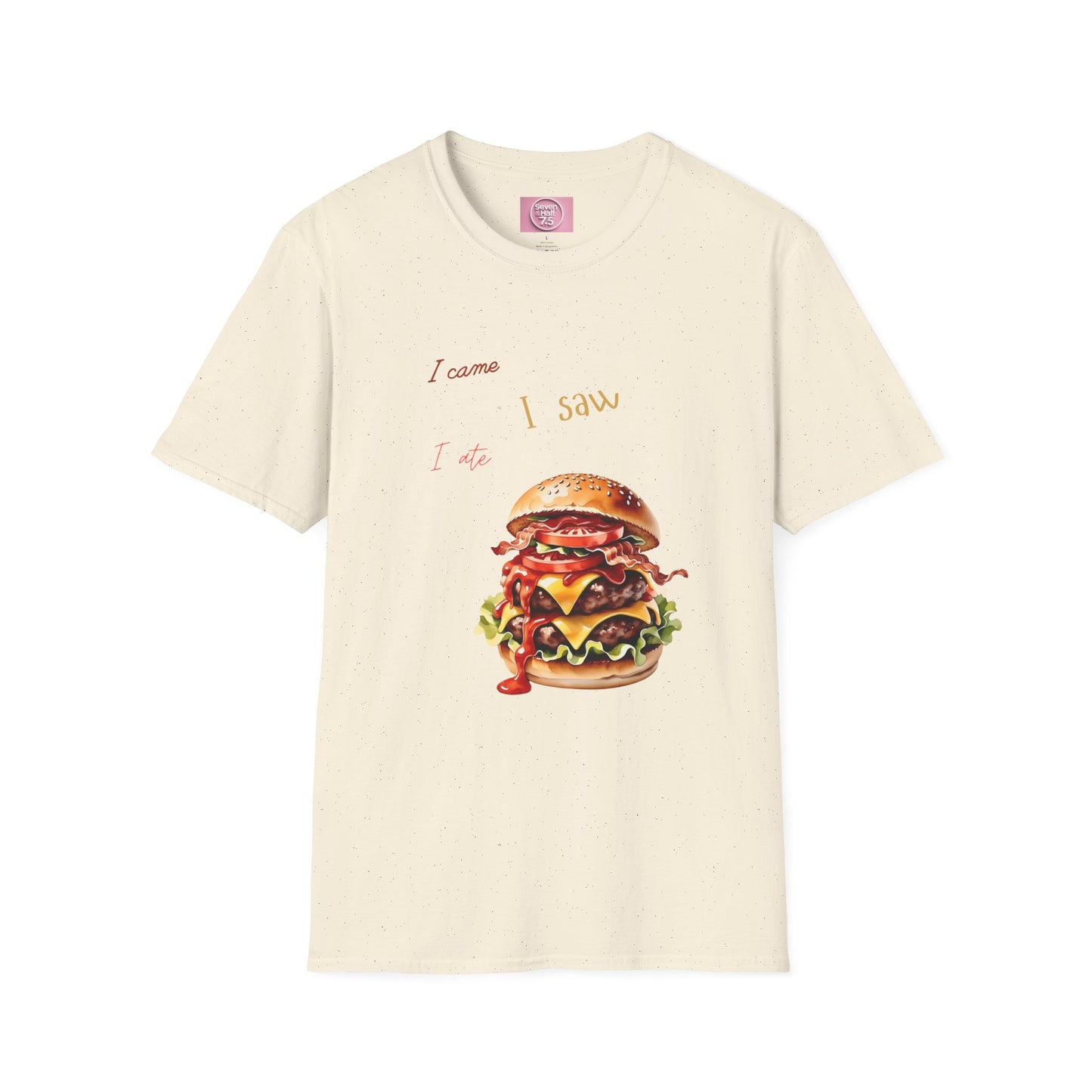 I Came, I Ate Burger Graphic Unisex Softstyle T-Shirt