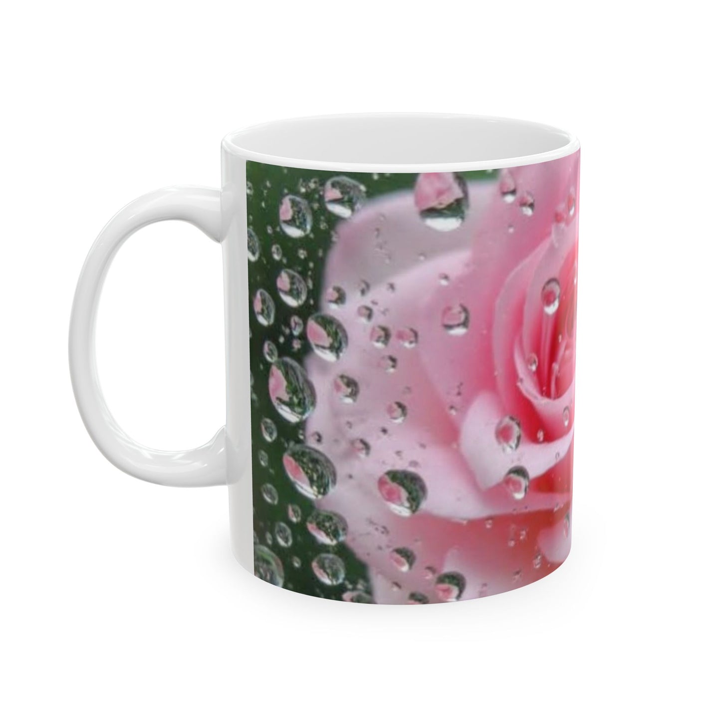 Pink Rose Ceramic Mug - 11oz & 15oz, Perfect Gift for Flower Lovers