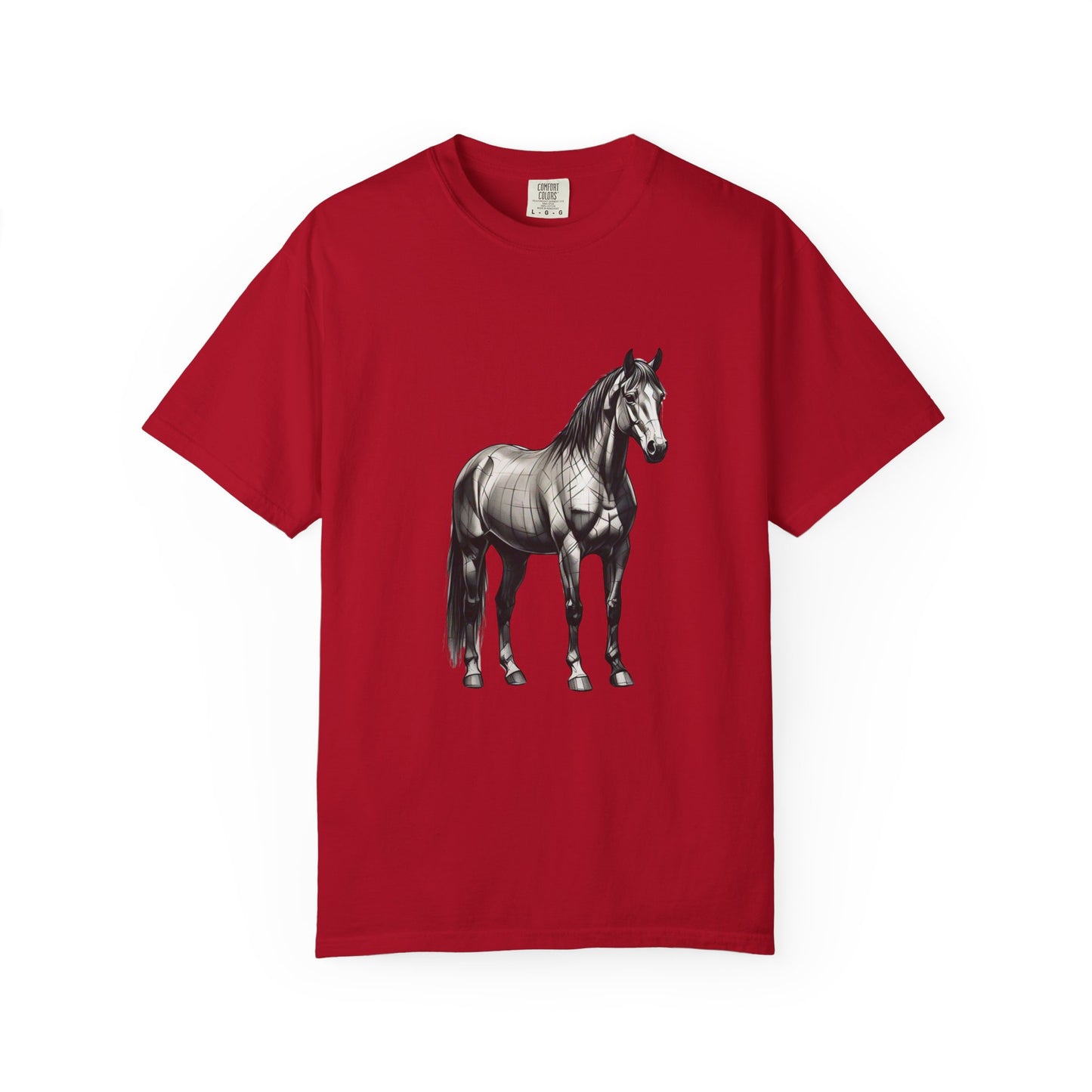 Equestrian Vibe Unisex Garment-Dyed T-Shirt - Horse Design