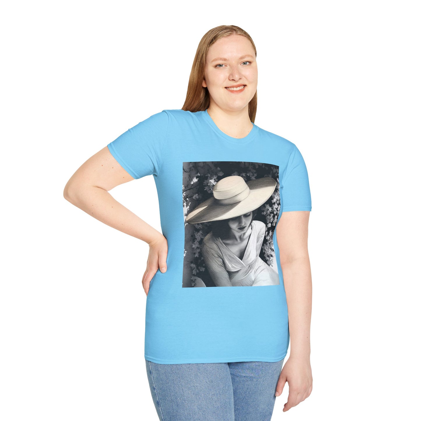 Elegant Charcoal art Softstyle T-Shirt - Perfect for Spring and Summer