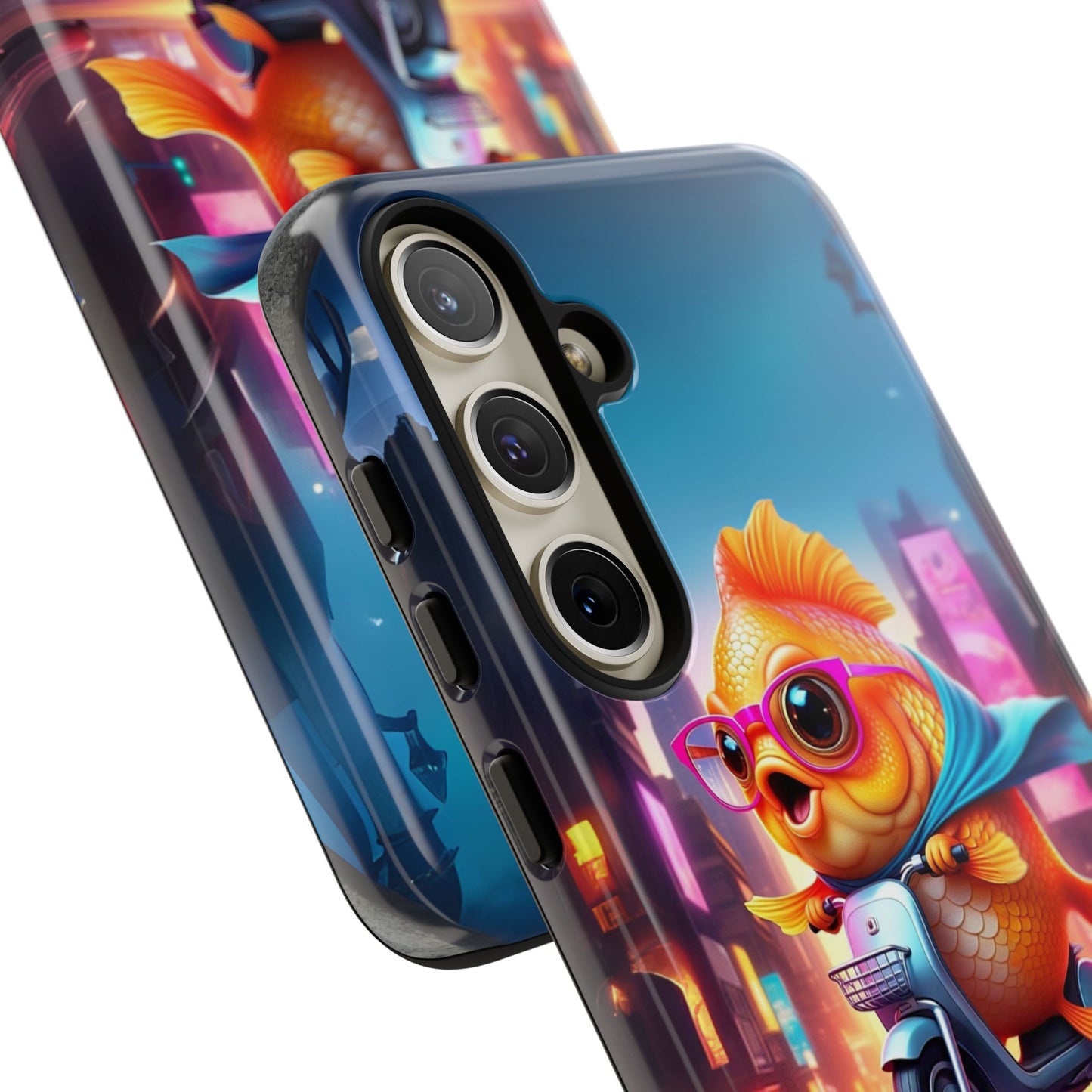 Adventures of Miss Goldfish Phone Case - Fun & Colorful Tough Cover for Fish Lovers