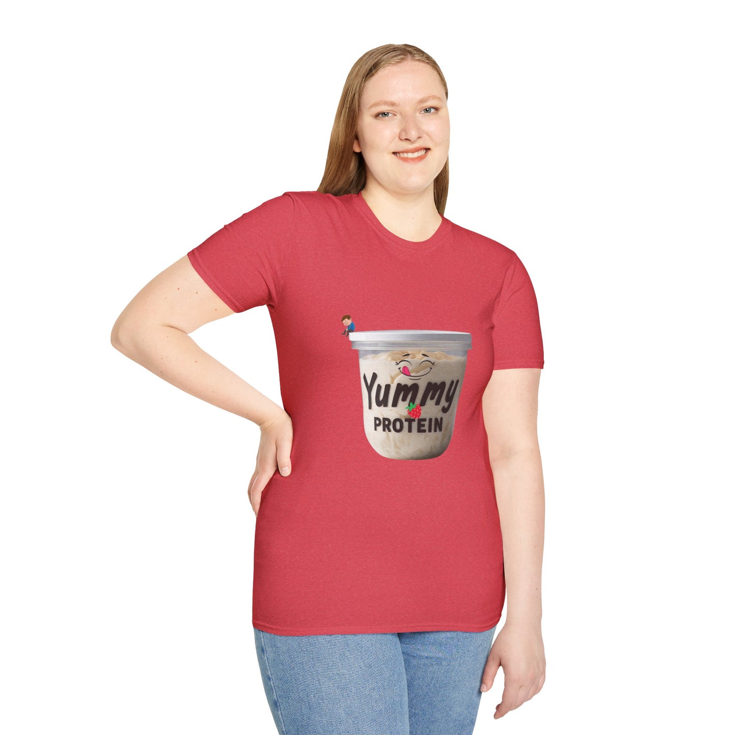Yummy Protein Unisex Softstyle T-Shirt - Fun Fitness Apparel