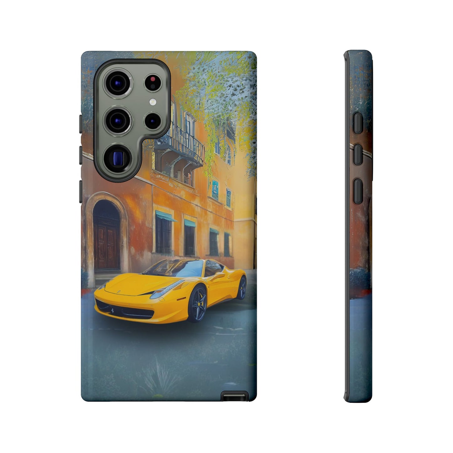 Ferrari Yellow Tough Phone Case - Stylish and Durable
