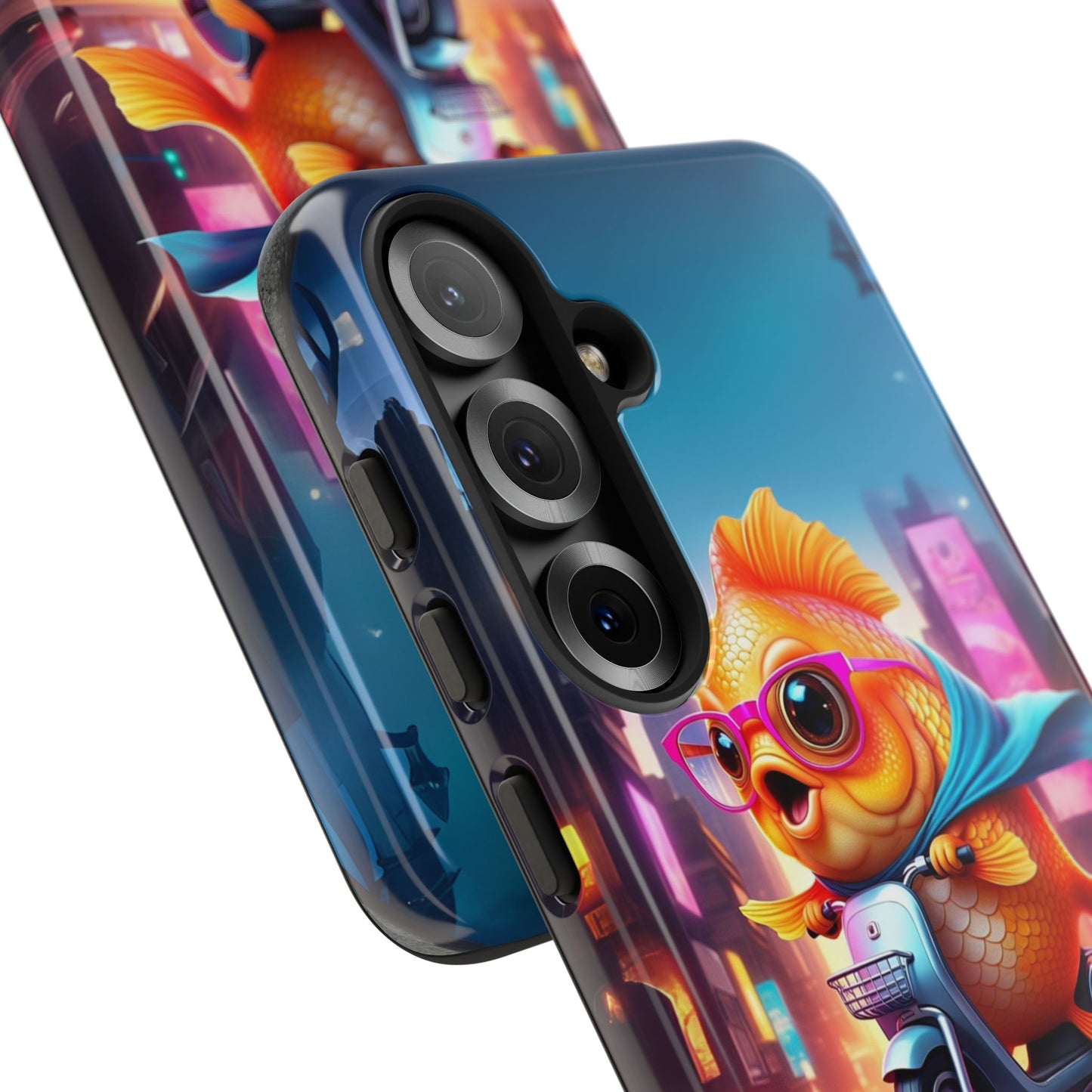 Adventures of Miss Goldfish Phone Case - Fun & Colorful Tough Cover for Fish Lovers
