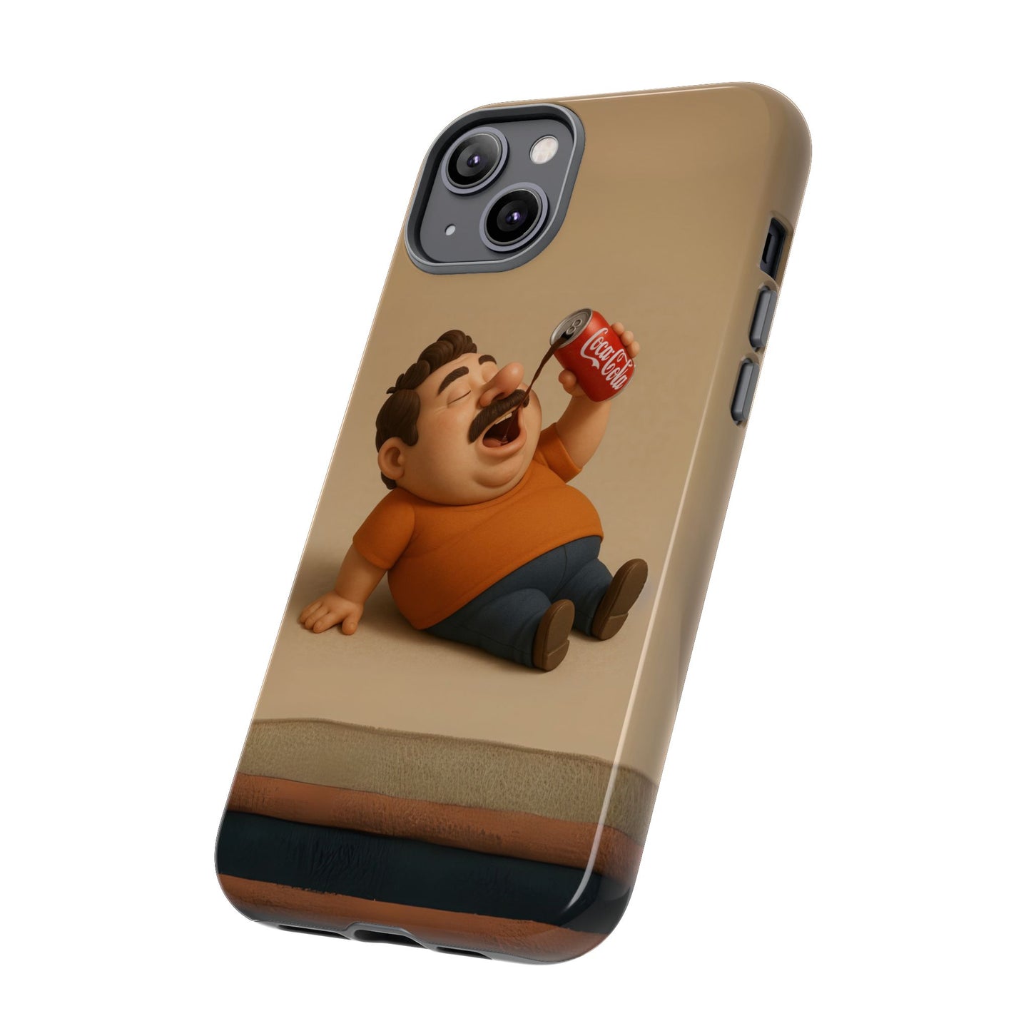 Funny Cartoon Phone Case - 'Coca-Cola Chill' Design