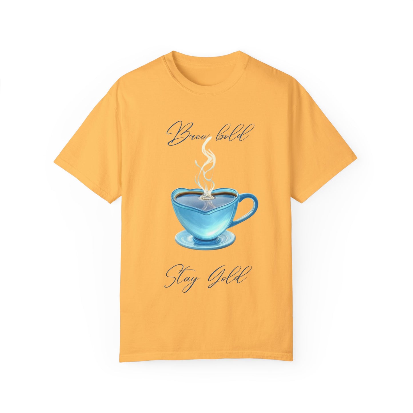 Brew Bold Unisex Garment-Dyed T-Shirt - Coffee Lover's Design