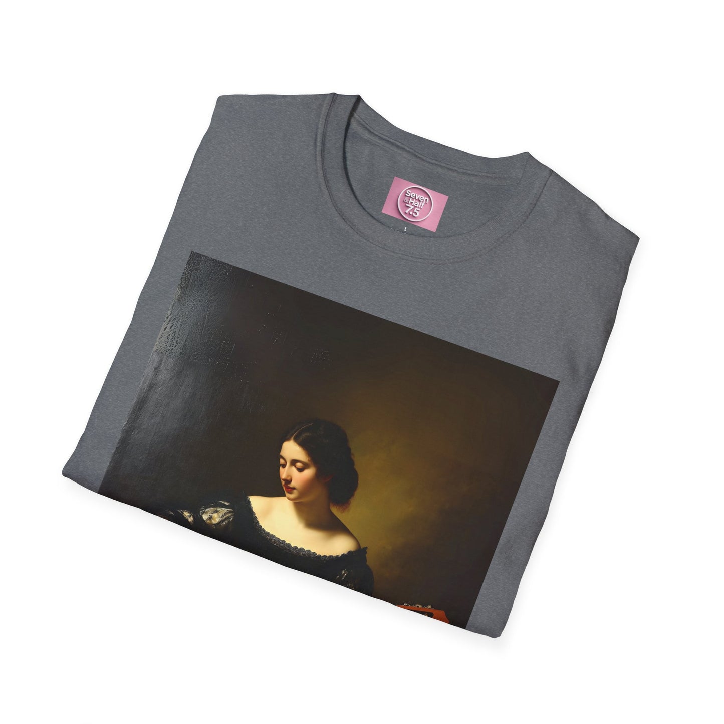 Artistic Guitarist Softstyle T-Shirt - Elegant Vintage Design