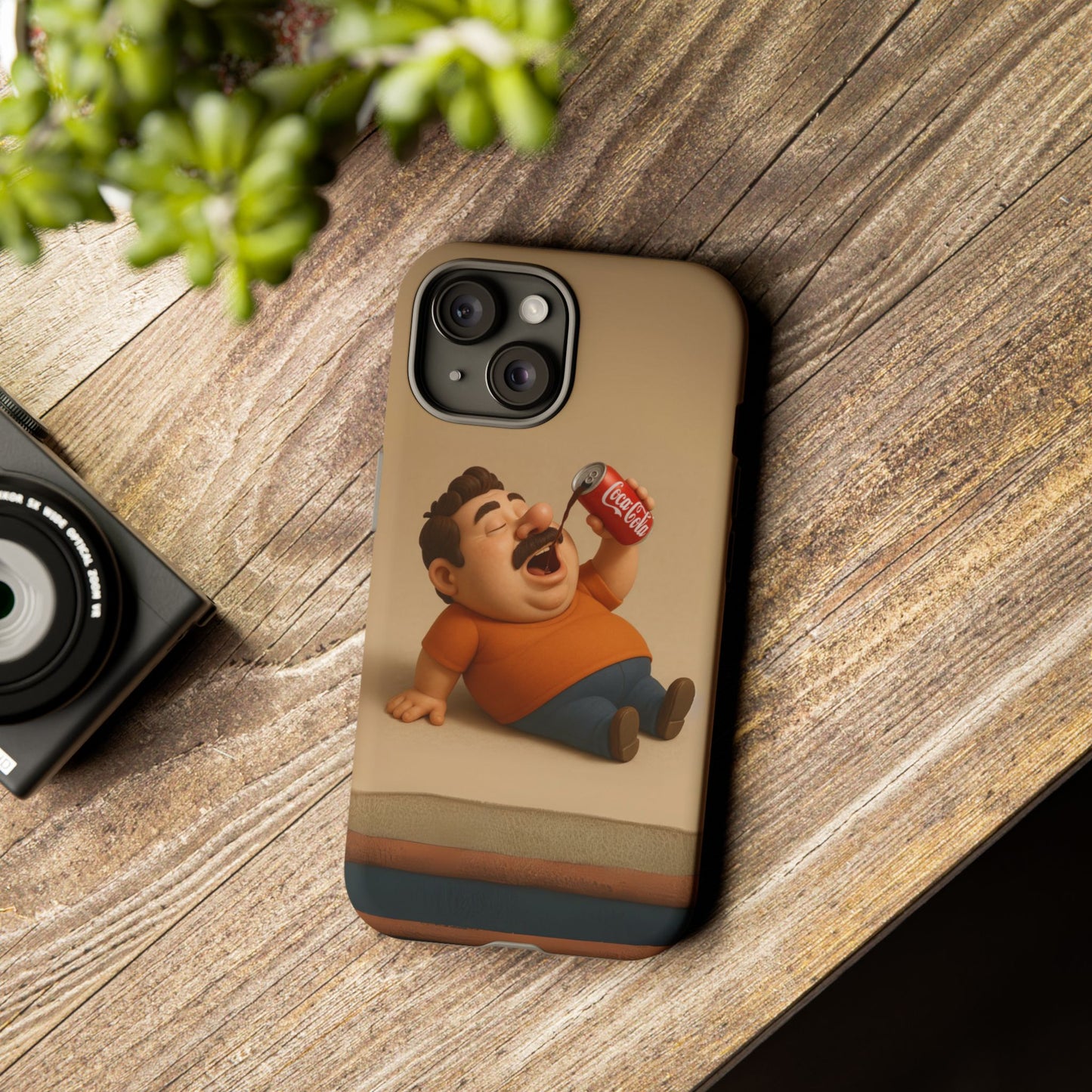 Funny Cartoon Phone Case - 'Coca-Cola Chill' Design