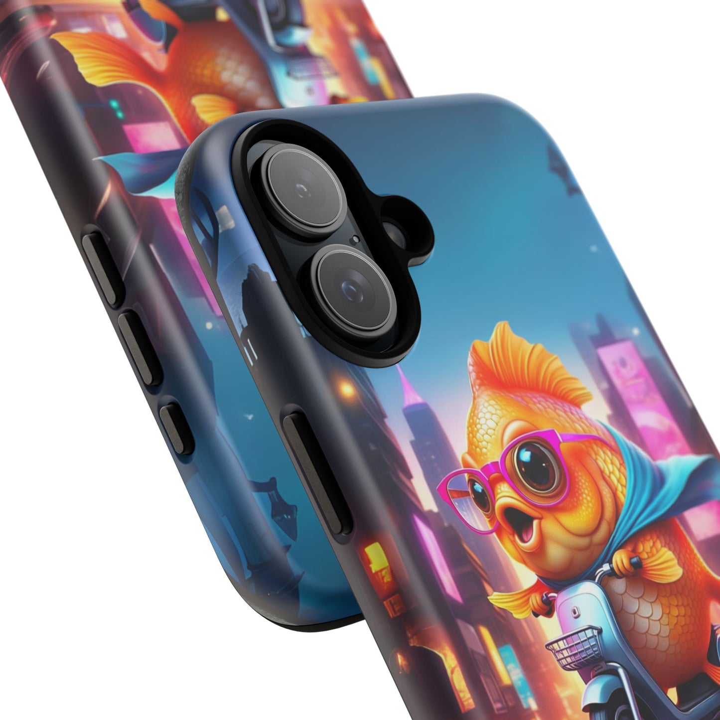Adventures of Miss Goldfish Phone Case - Fun & Colorful Tough Cover for Fish Lovers