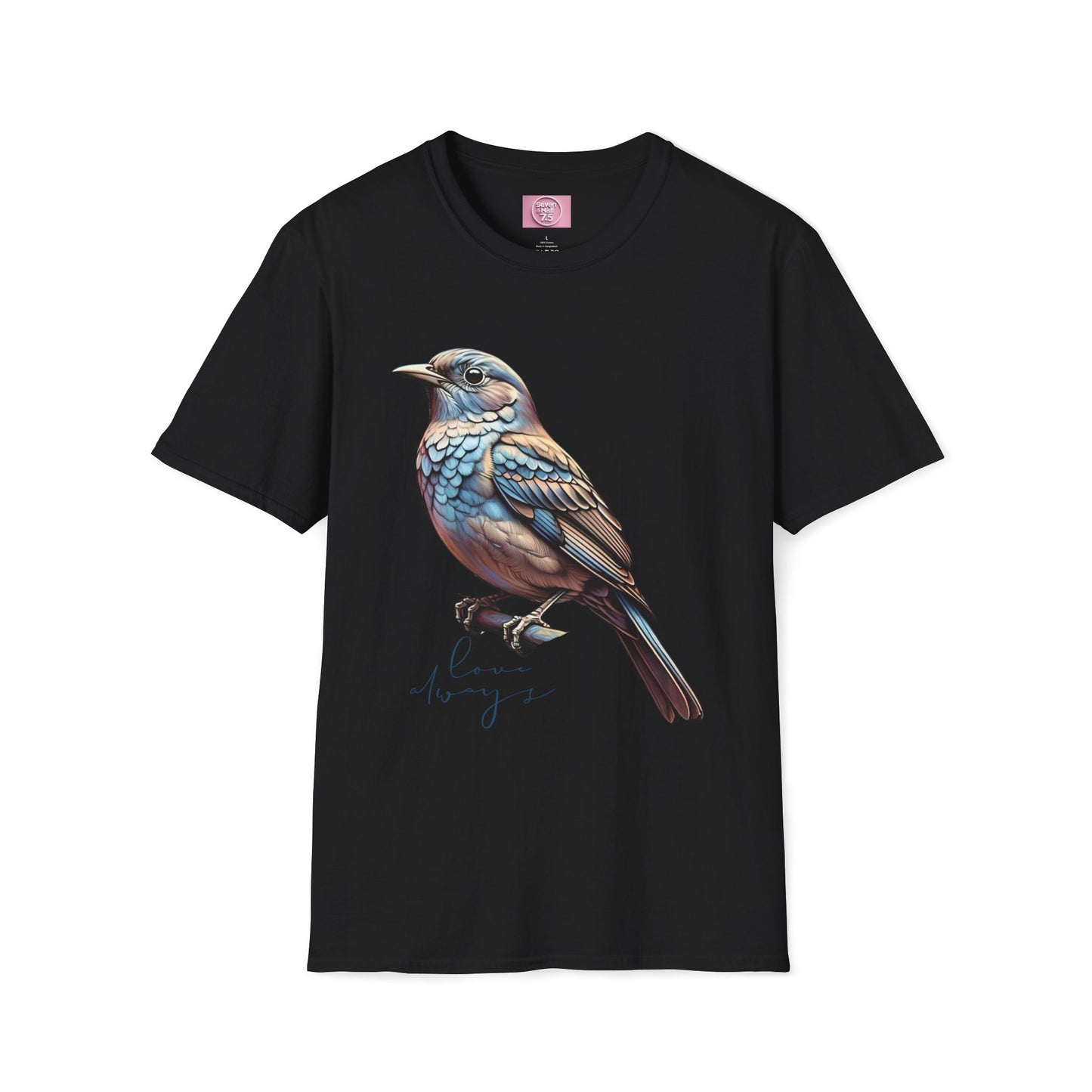 Nature-Inspired Bird Graphic T-Shirt for Soft Comfort