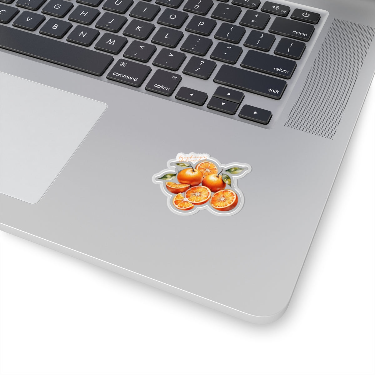 Fresh Citrus Kiss-Cut Stickers - Colorful Orange Fruit Design for Smooth Surfaces