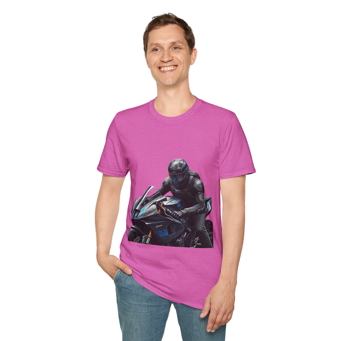 Motorcycle Rider Tee - Unisex Softstyle T-Shirt