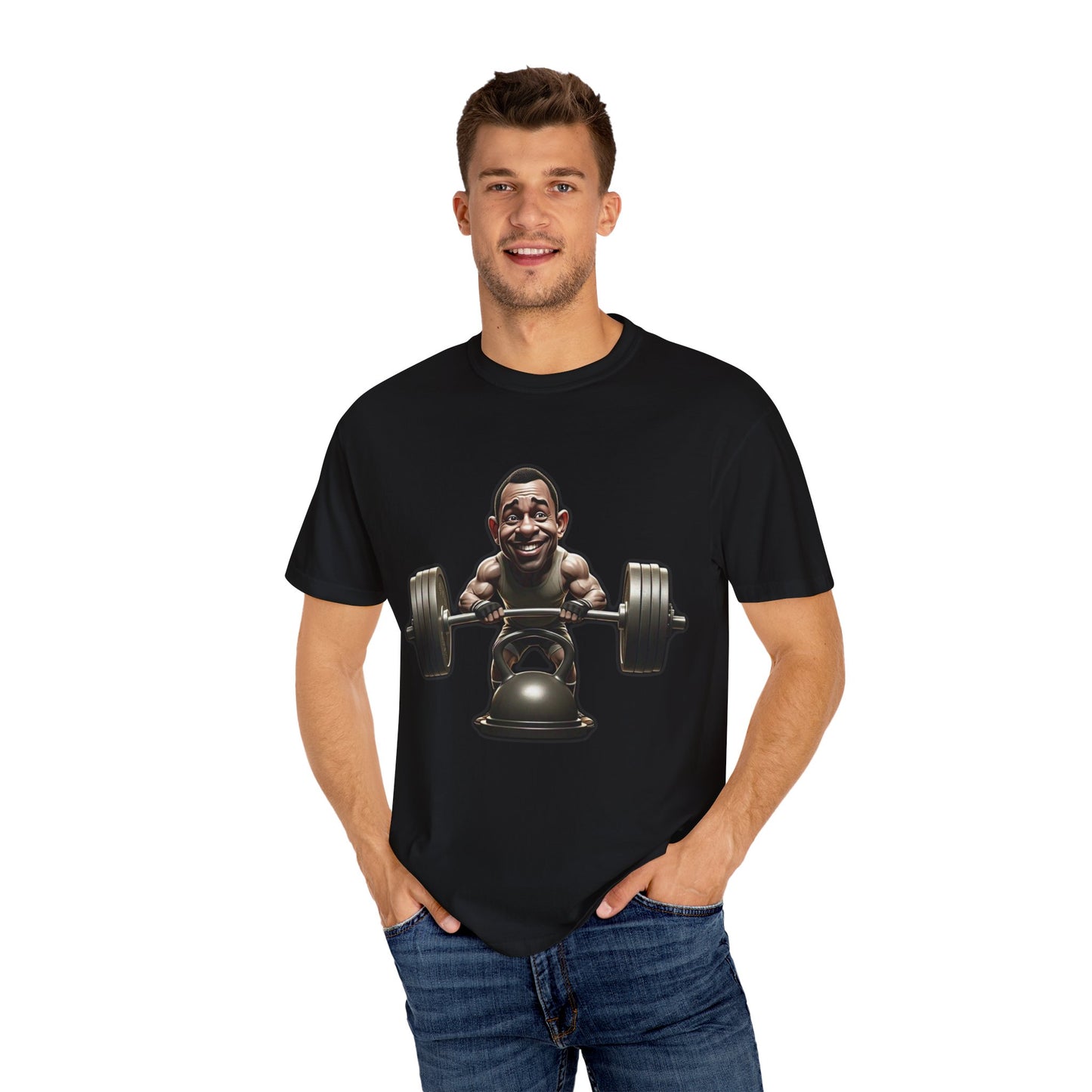 Funny Weightlifting T-Shirt Garment-Dyed Tee for Fitness Enthusiasts
