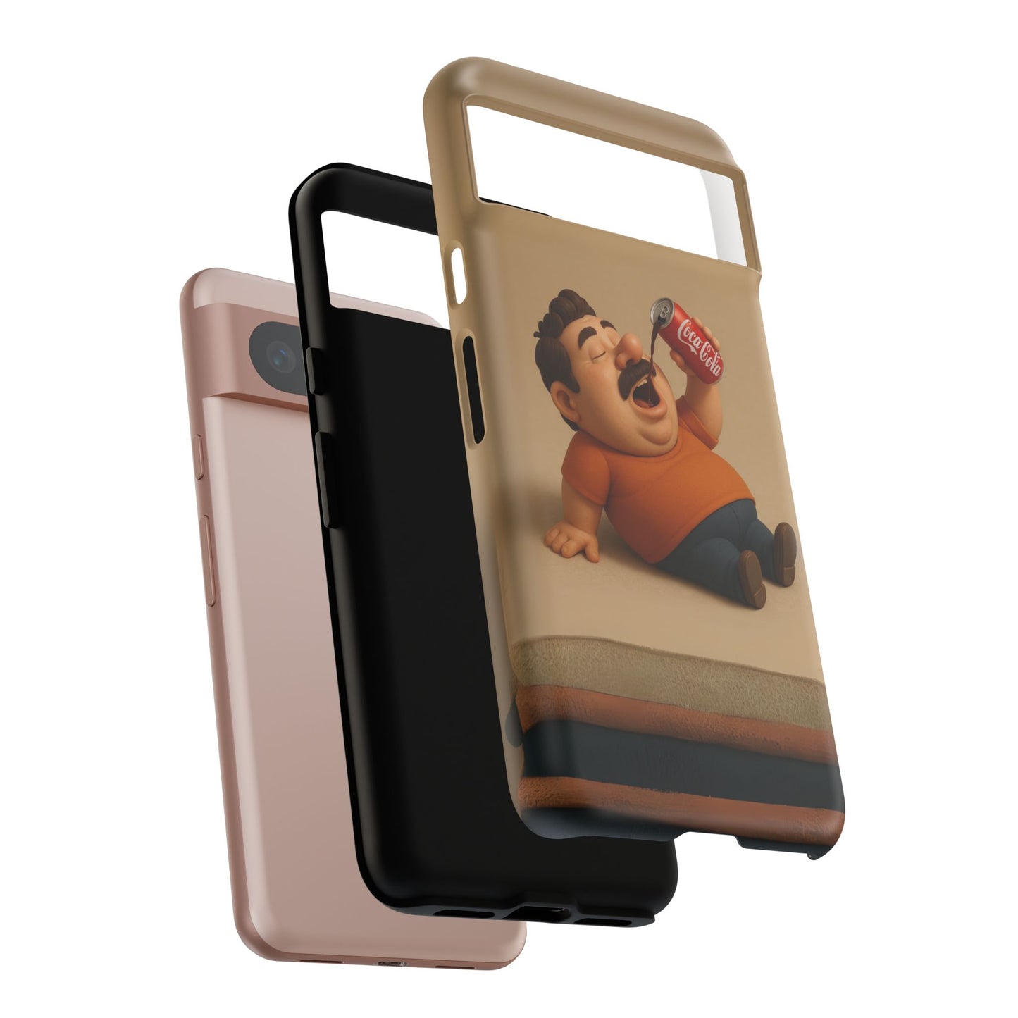Funny Cartoon Phone Case - 'Coca-Cola Chill' Design