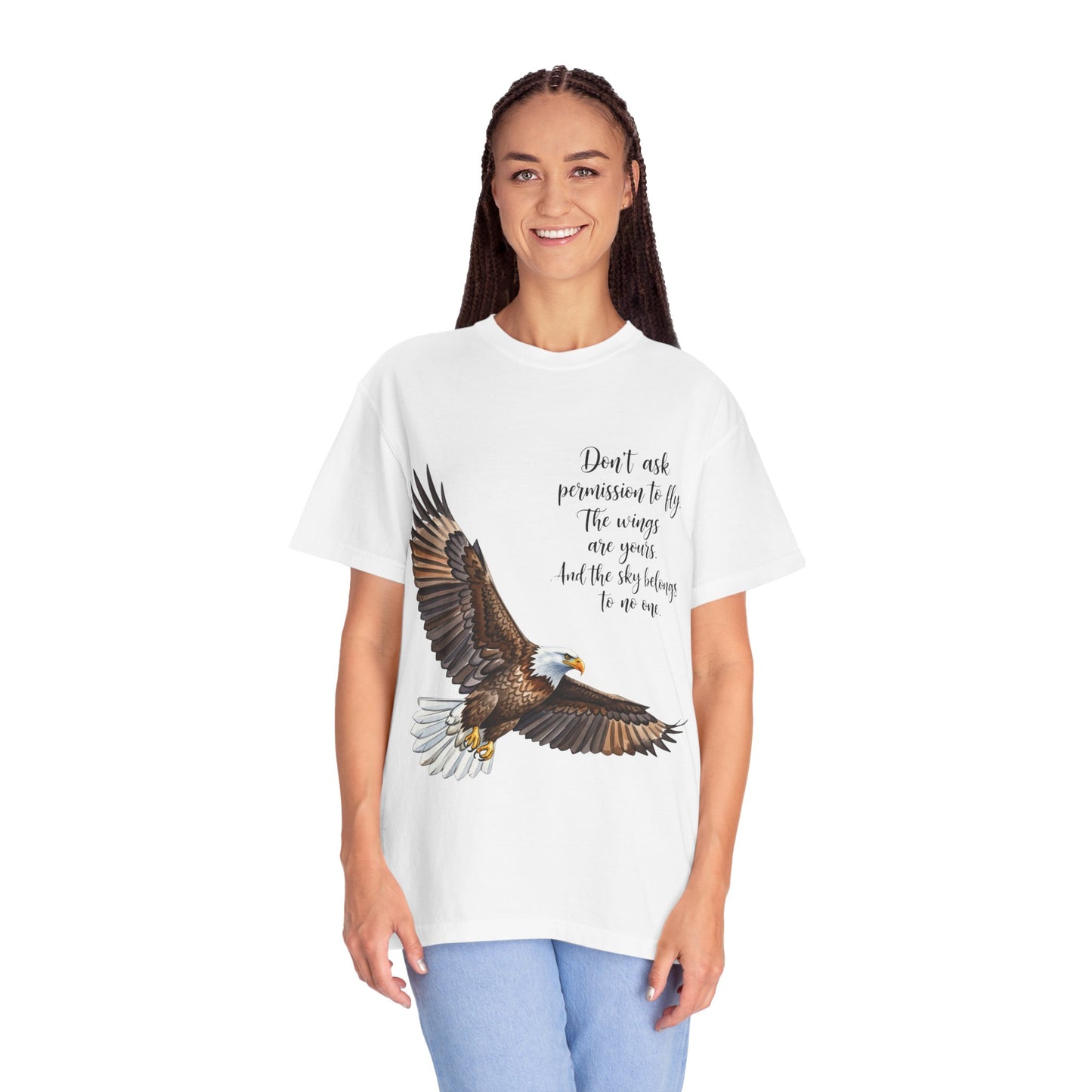 Inspirational Eagle T-Shirt, Motivational Apparel, Gift for Nature Lovers, Unisex Size, Eco-Friendly Fashion, Casual Wear