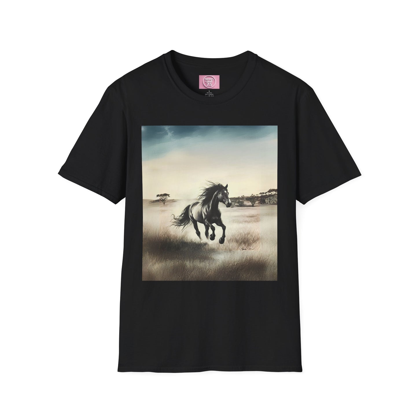 Majestic Horse Unisex Softstyle T-Shirt - Nature Inspired Graphic Tee