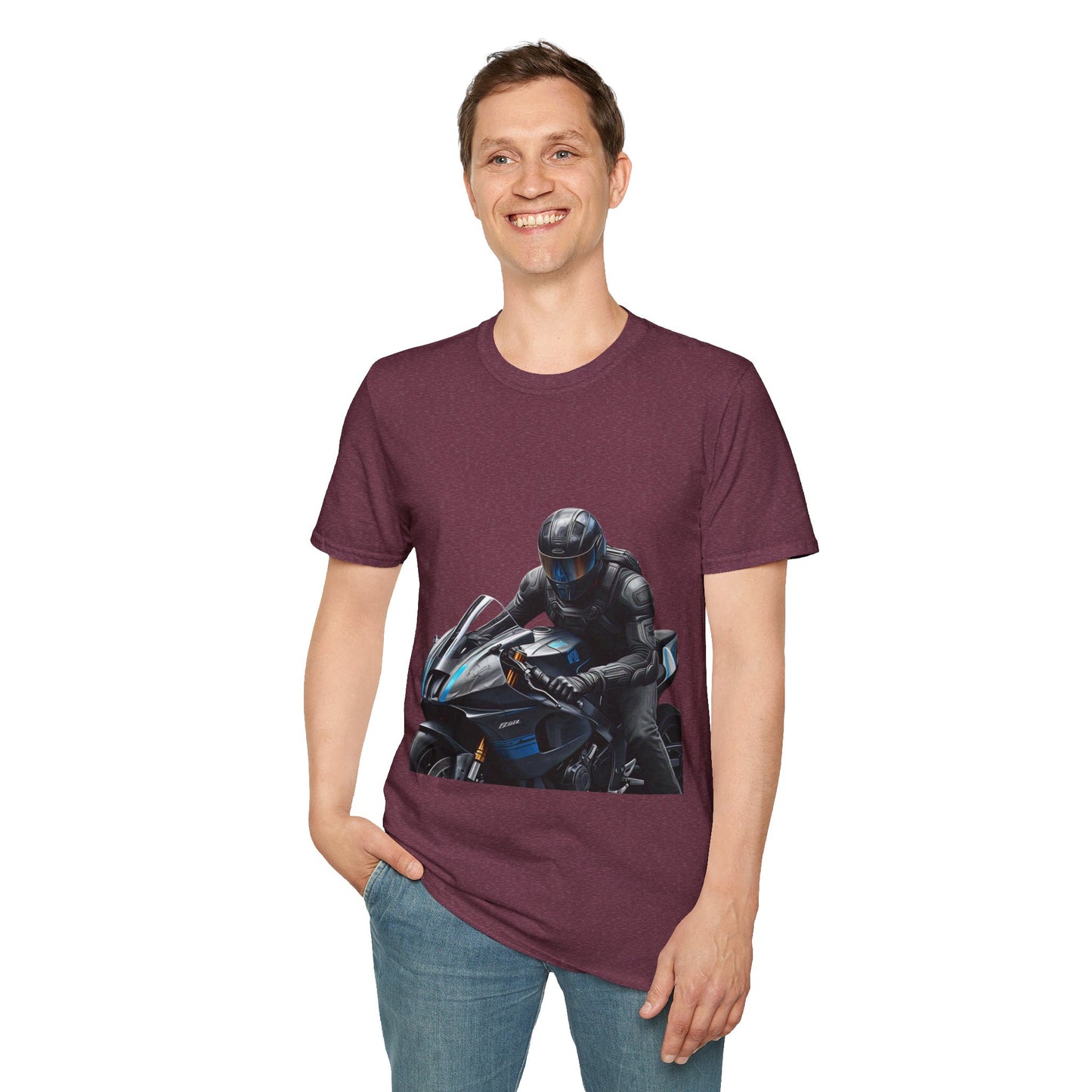 Motorcycle Rider Tee - Unisex Softstyle T-Shirt