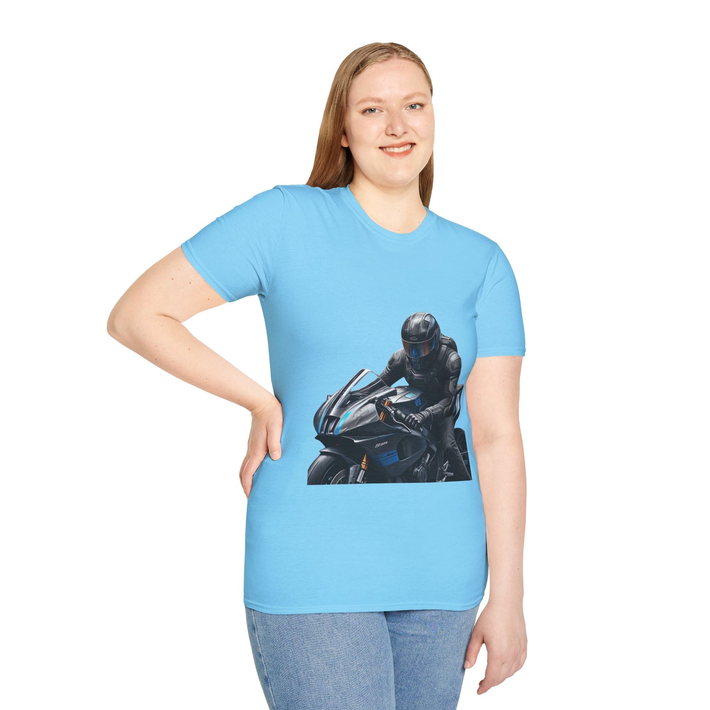Motorcycle Rider Tee - Unisex Softstyle T-Shirt