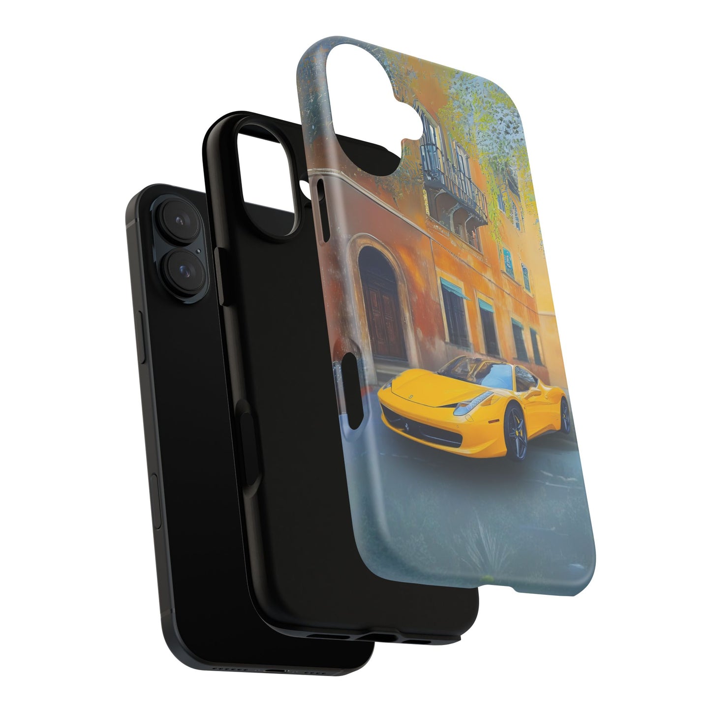 Ferrari Yellow Tough Phone Case - Stylish and Durable