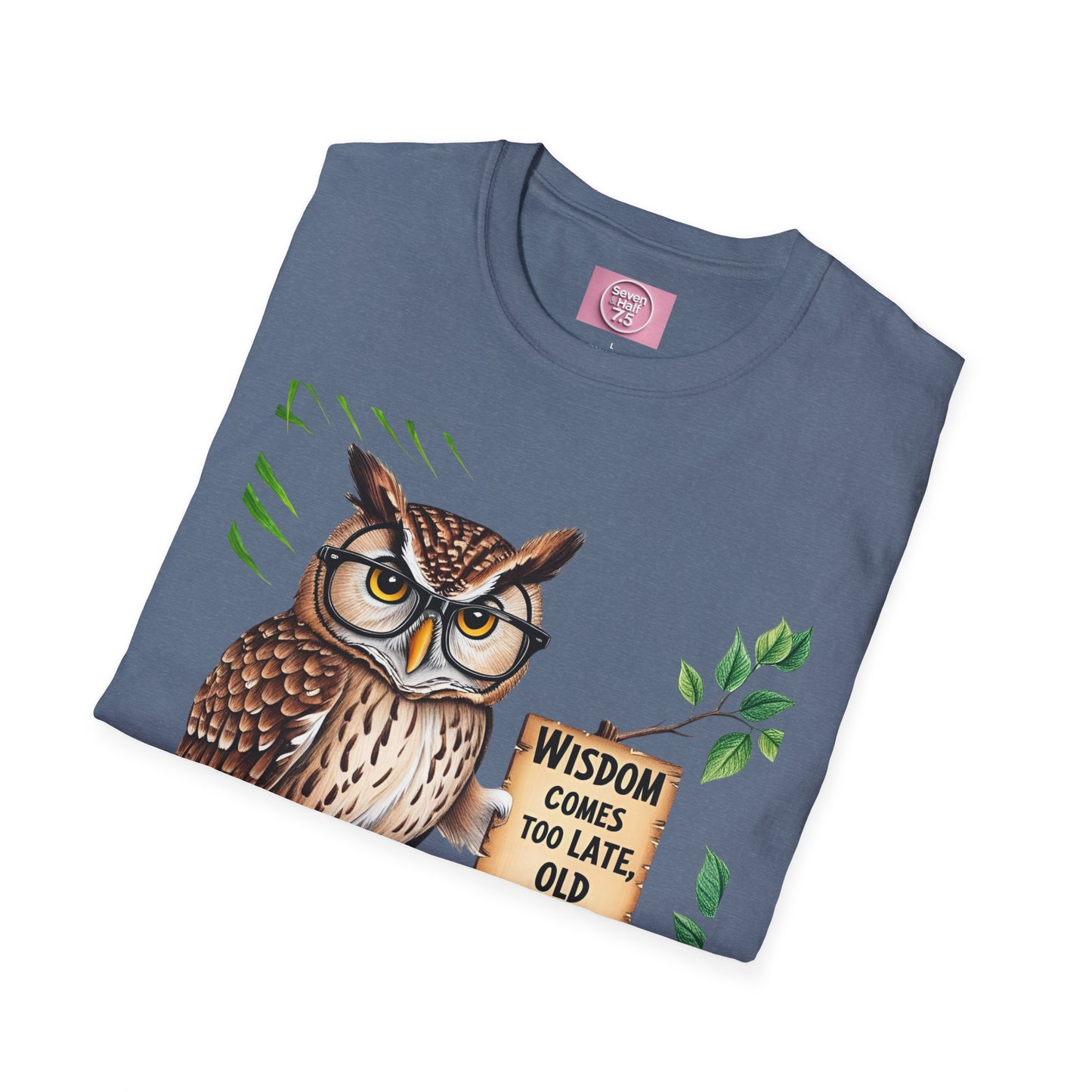 Wisdom Owl Unisex Softstyle T-Shirt - Inspirational Nature Tee