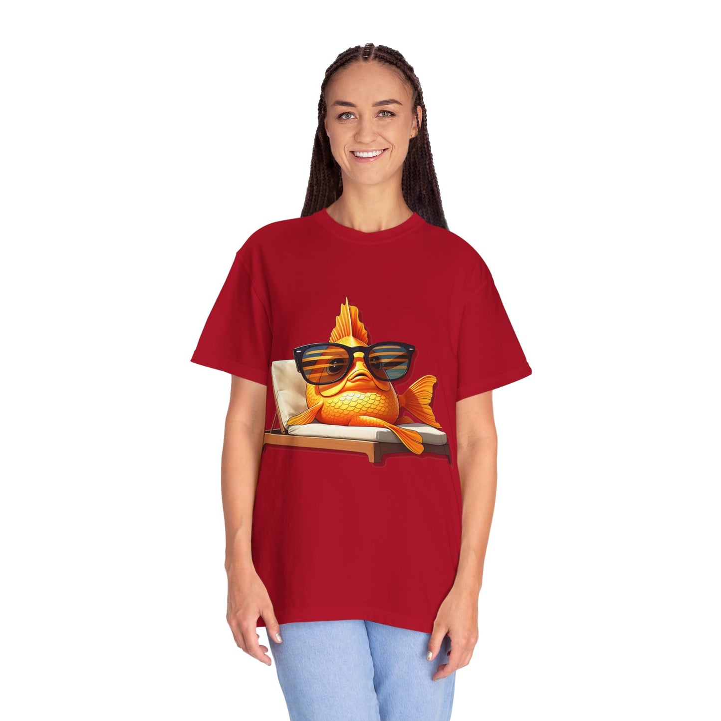 Chillin' Goldfish Unisex Garment-Dyed T-shirt